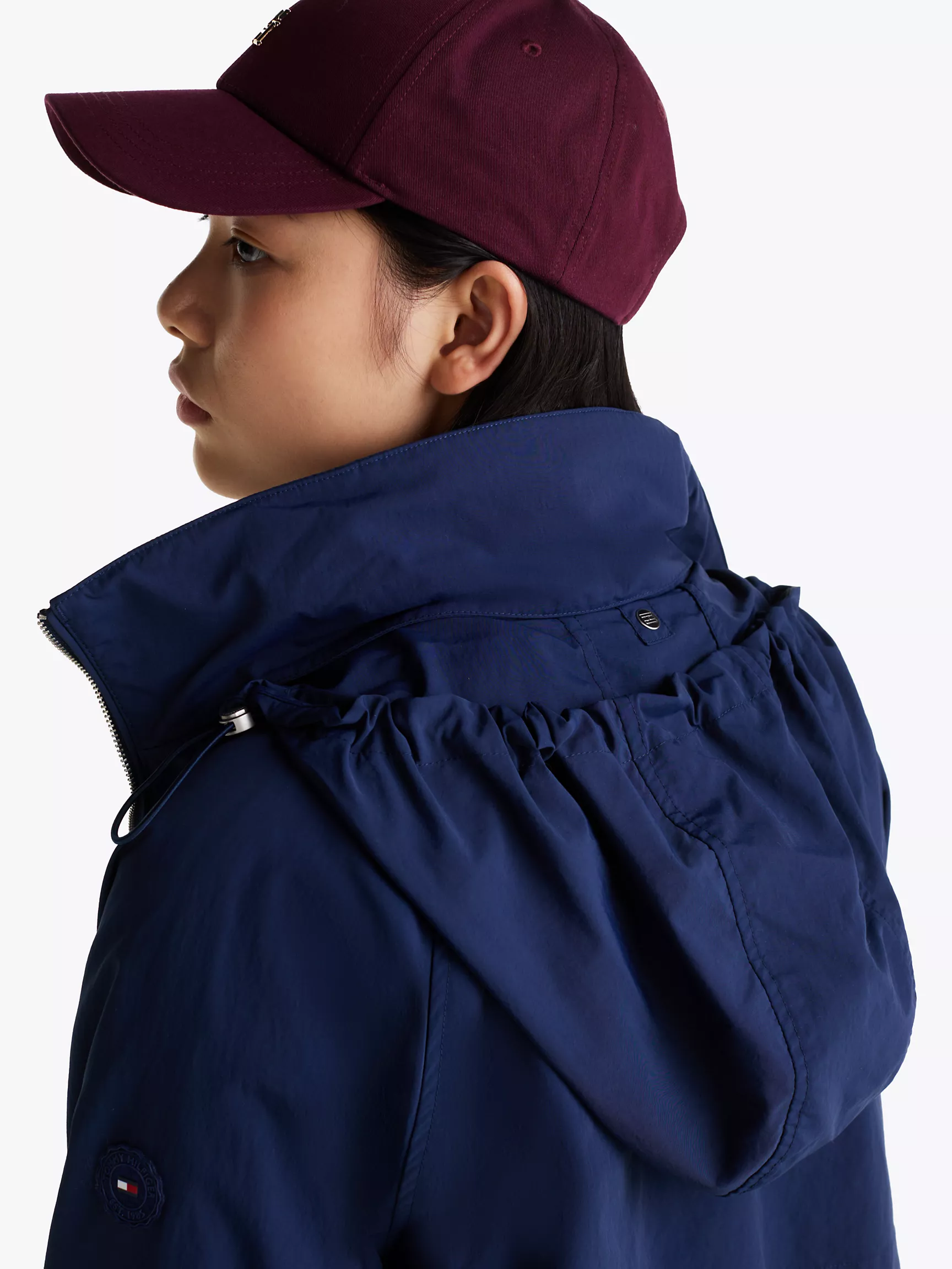 Женская куртка Tommy Hilfiger, Длинная ветровка с капюшоном