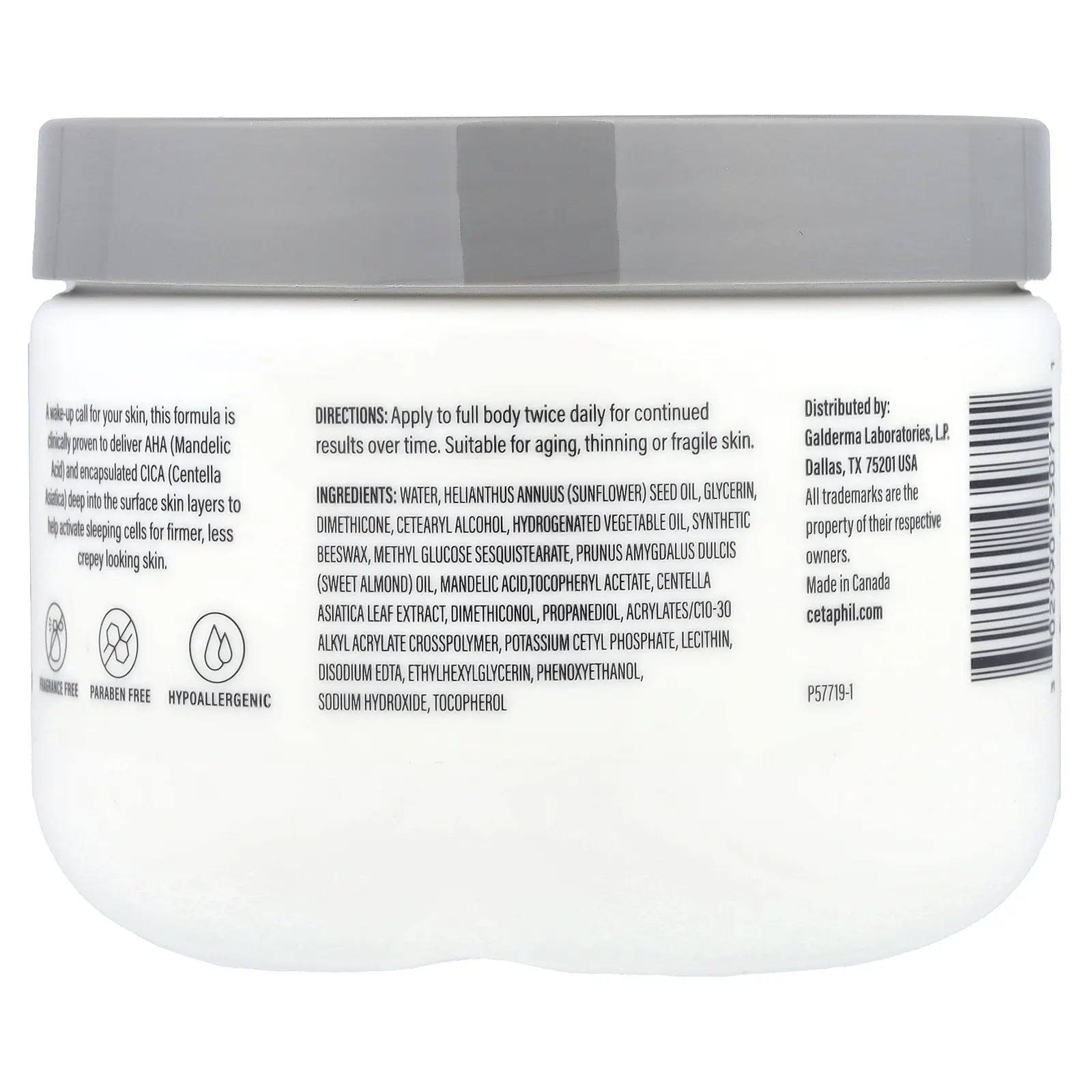 Cetaphil, увлажняющий и повышающий упругость крем, 340 г (12 унций)