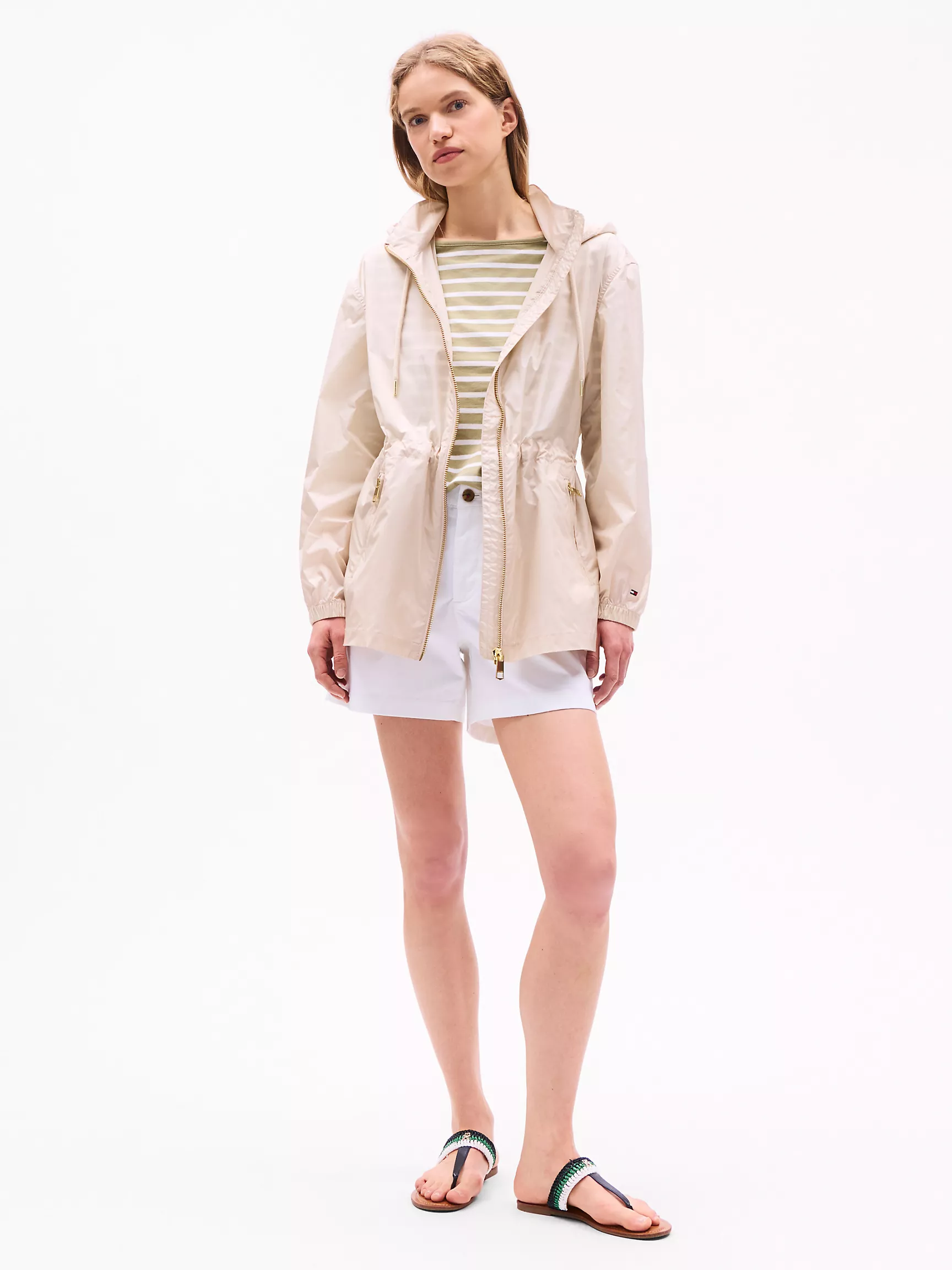 Женская куртка Tommy Hilfiger, Ветровка с капюшоном и водоотталкивающим покрытием