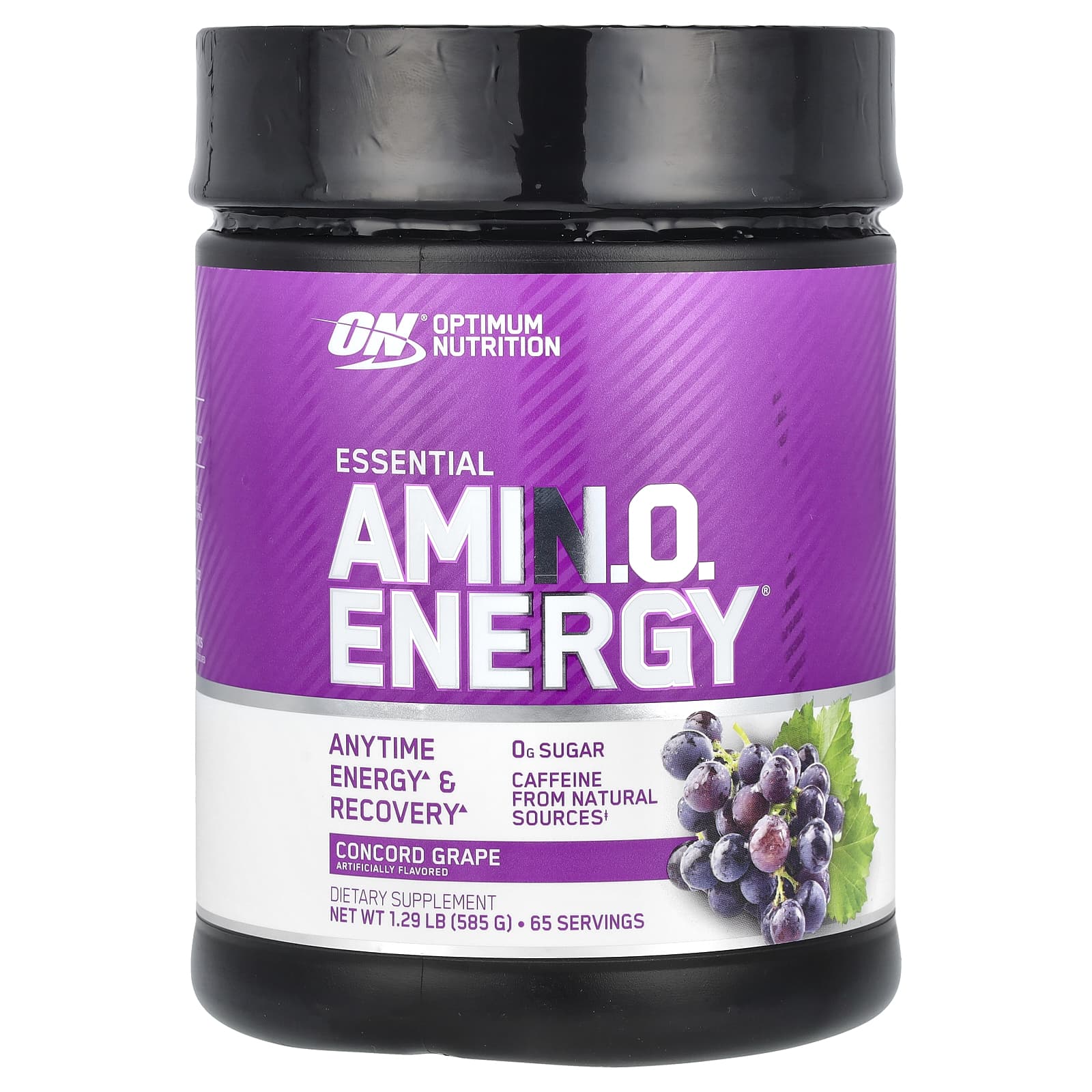 Optimum Nutrition, ESSENTIAL AMIN.O. ENERGY, виноград сорта «Конкорд», 585 г (1,29 фунта)