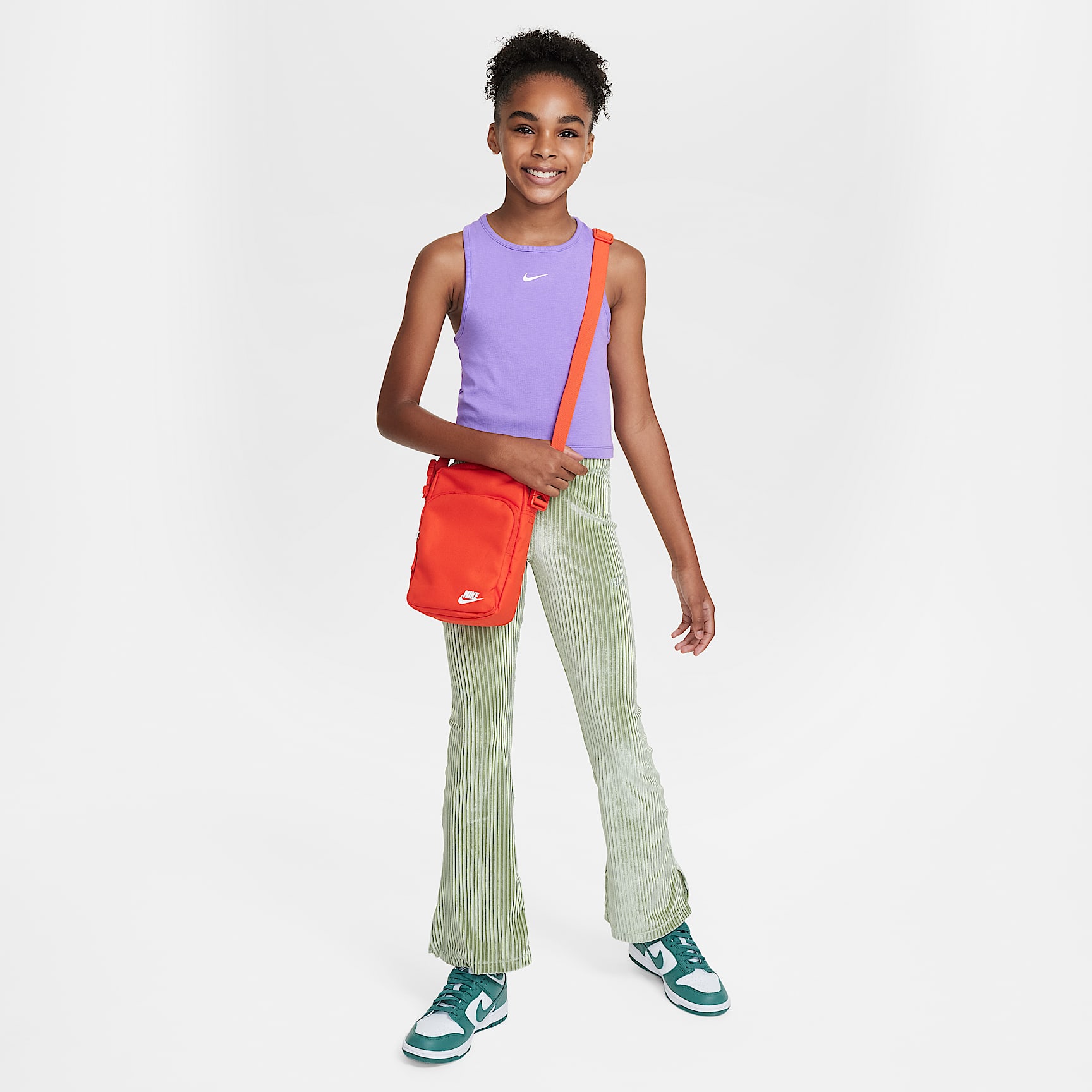 Nike Sportswear Big Kids' (Girls') High-Waisted Flared Ribbed Leggings