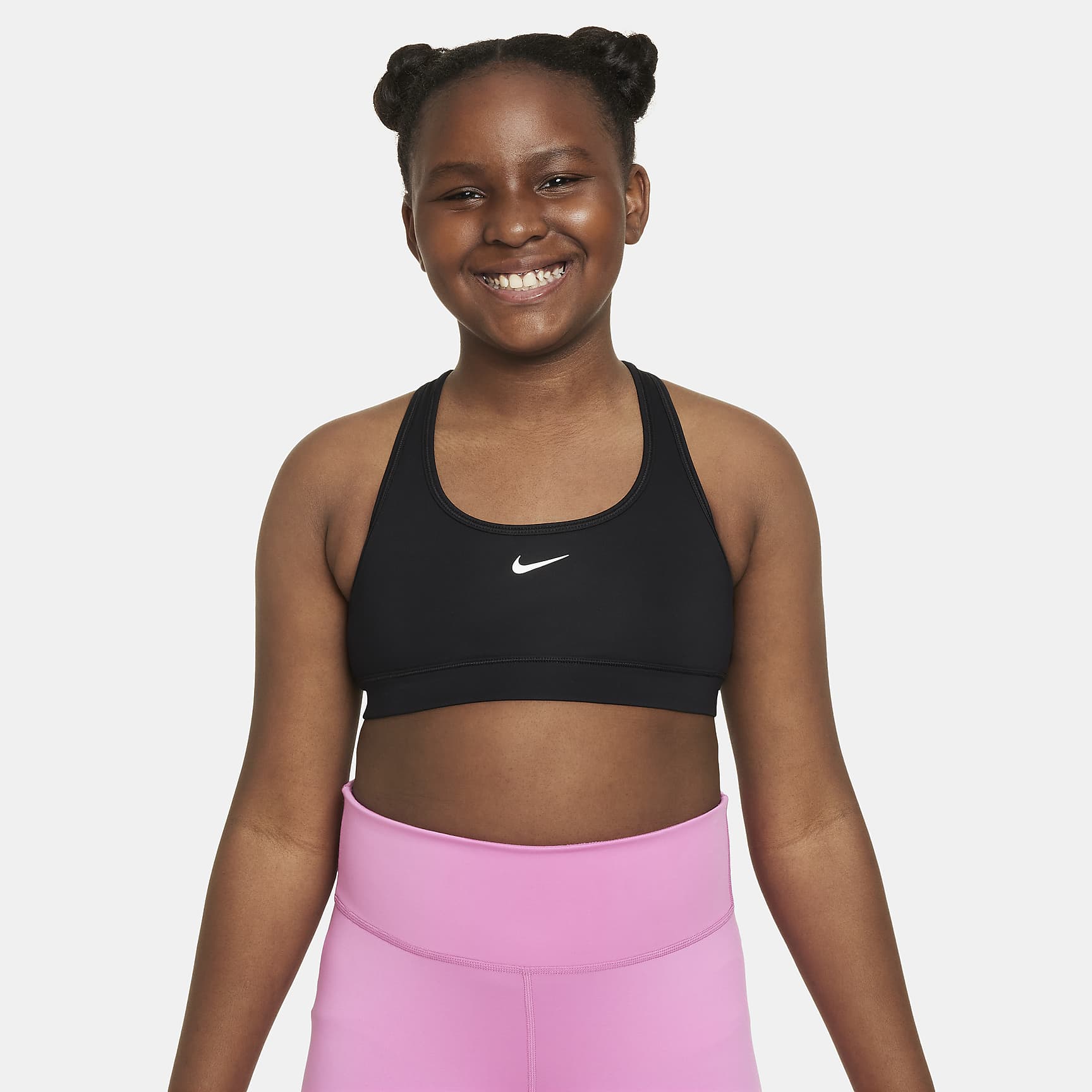 Nike Swoosh Girls' Sports Bra (Extended Size)