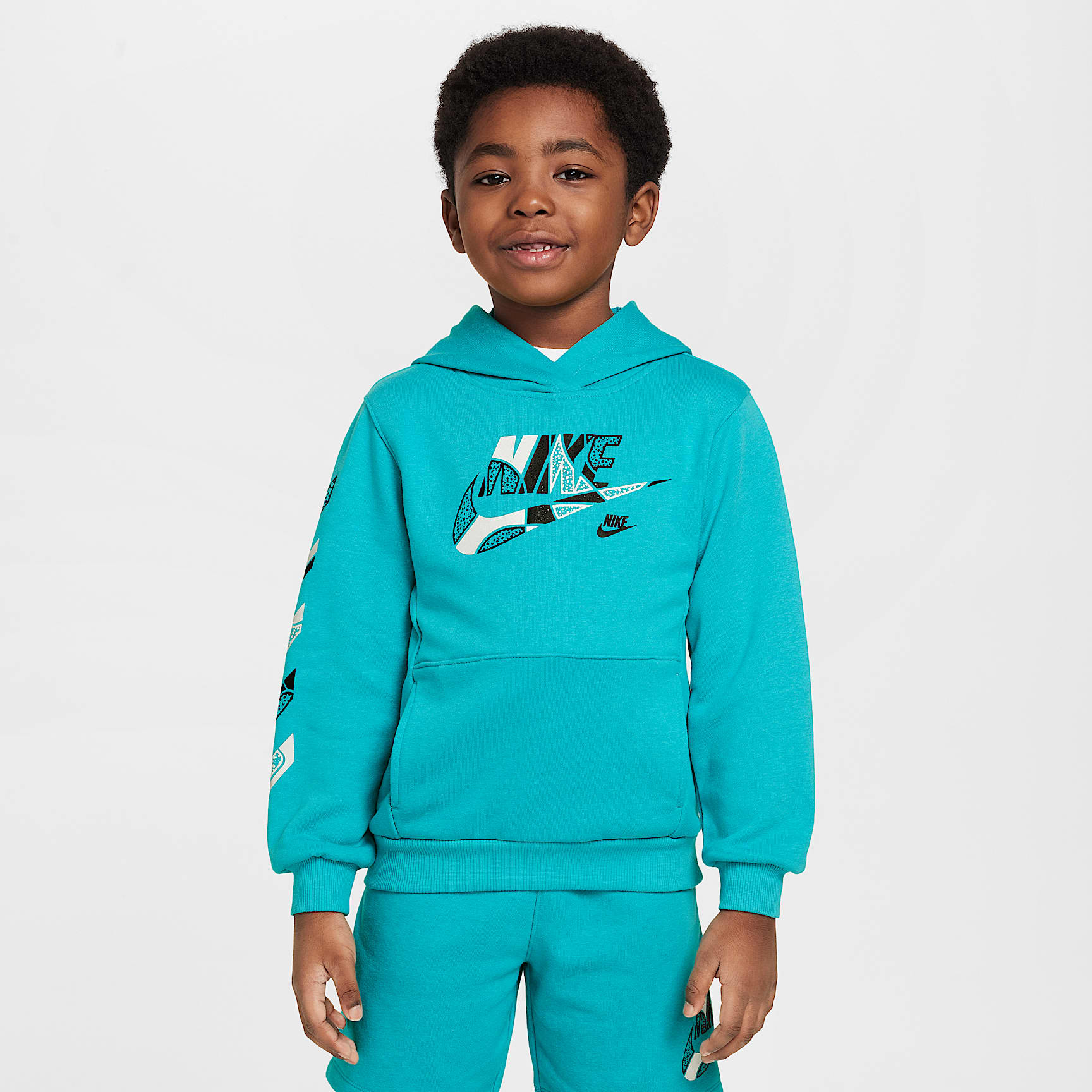 Nike Sportswear "Outside the Lines" Little Kids' French Terry Pullover Hoodie