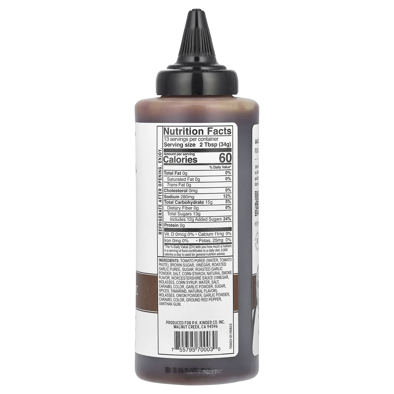 KINDER'S, Соус для барбекю, обжаренный чеснок, 439 г (15,5 унции)