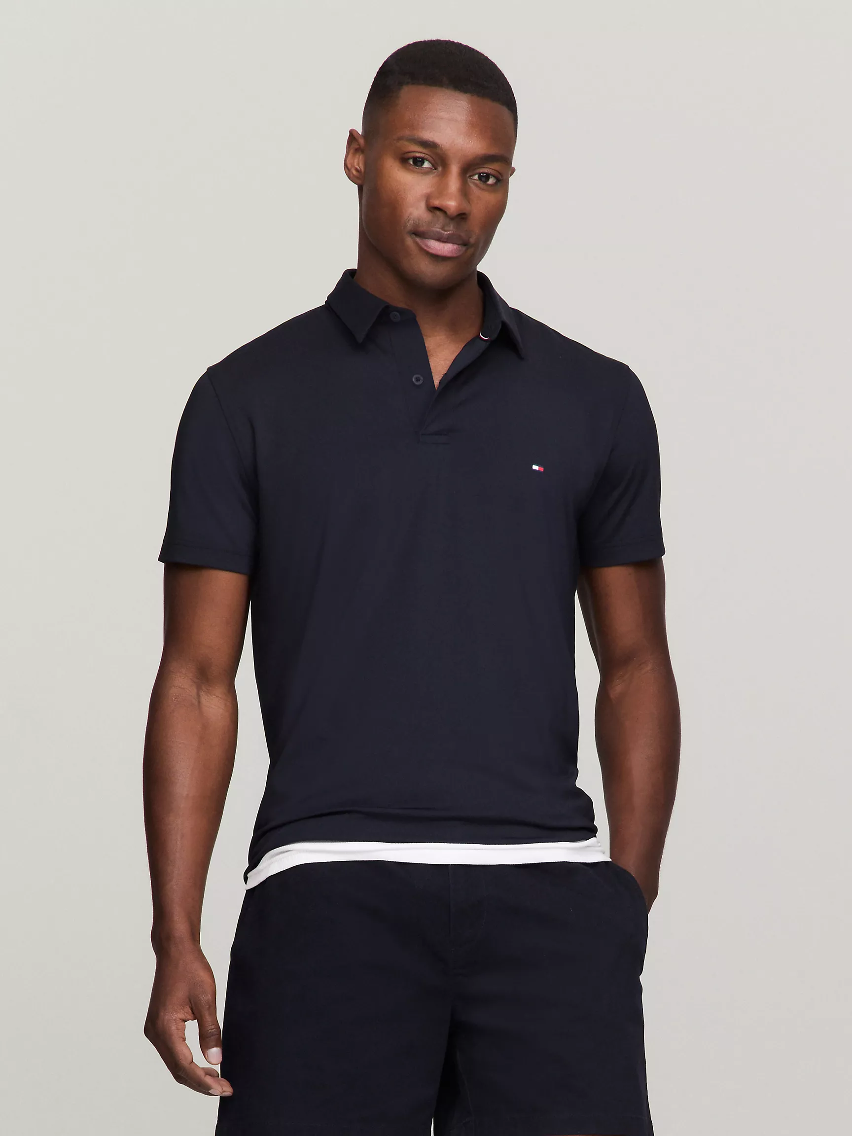 Мужское поло Tommy Hilfiger, Технологичное поло стандартного кроя