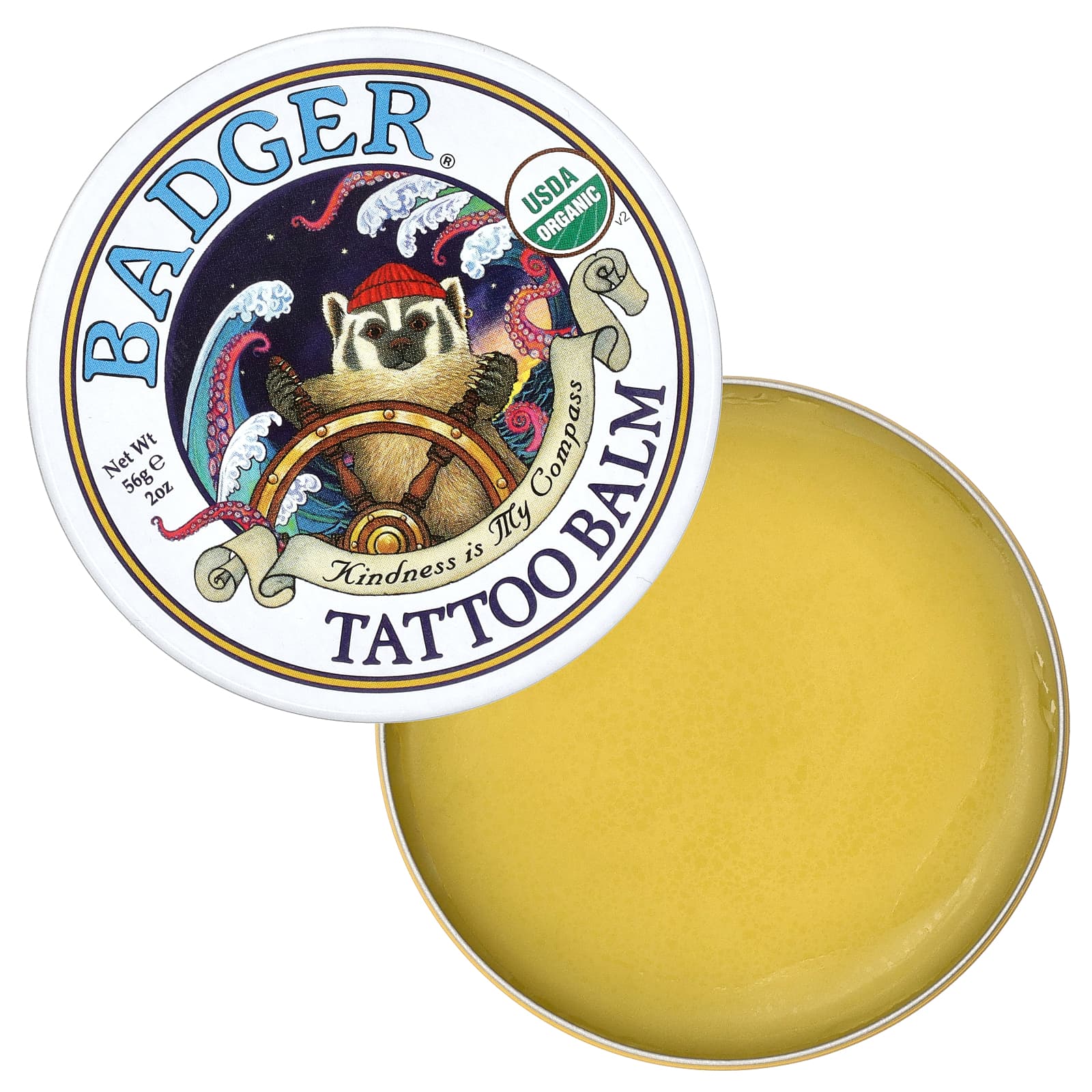 Badger Company, Органический бальзам для татуировок, 56 г (2 унции)