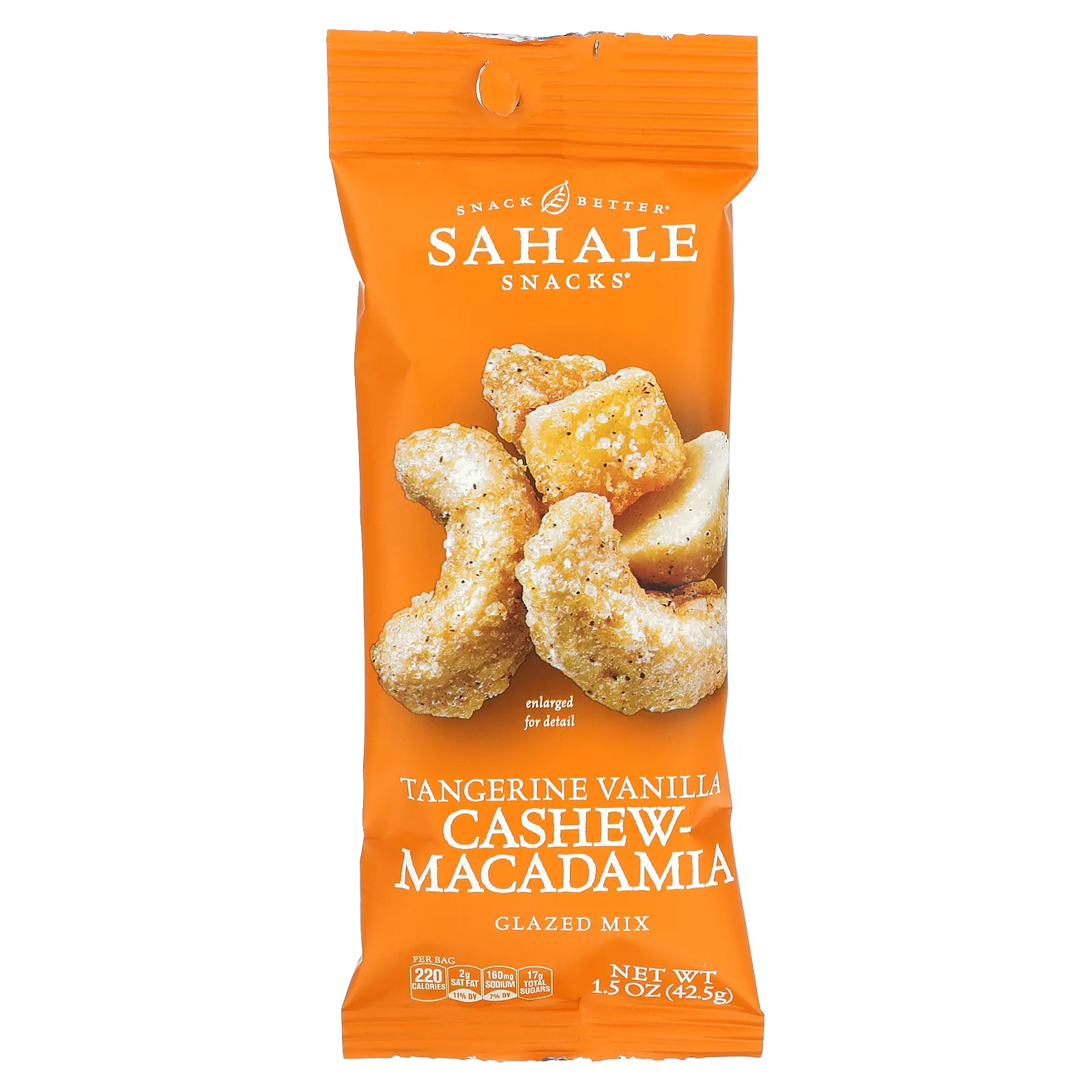 Sahale Snacks, Глазированная смесь, мандарин, ваниль, кешью и макадамия, 9 пакетиков, 42,5 г (1,5 унции) каждый