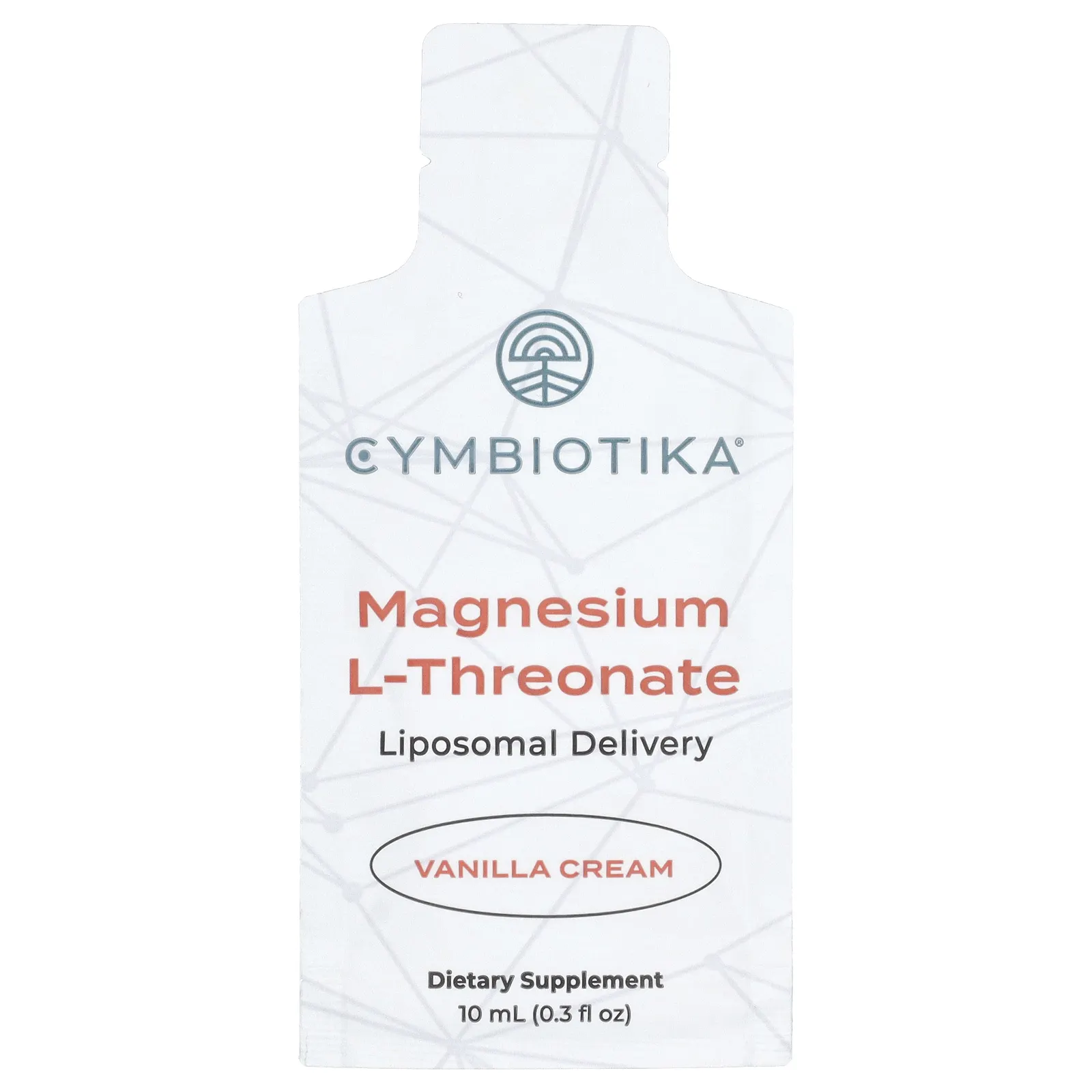 Cymbiotika, L-треонат магния, липосомальная доставка, ванильный крем, 30 пакетиков (10 мл) каждый