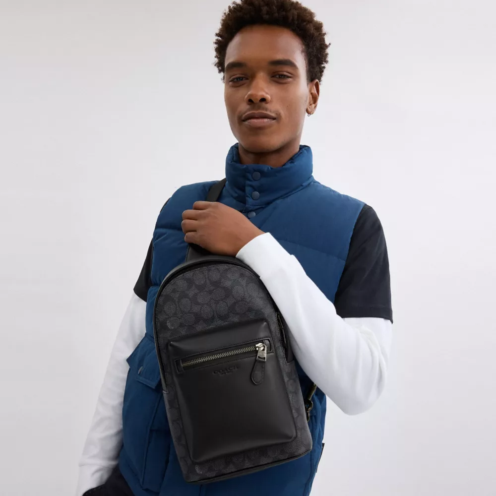 Сумка COACH West Pack In Signature Canvas