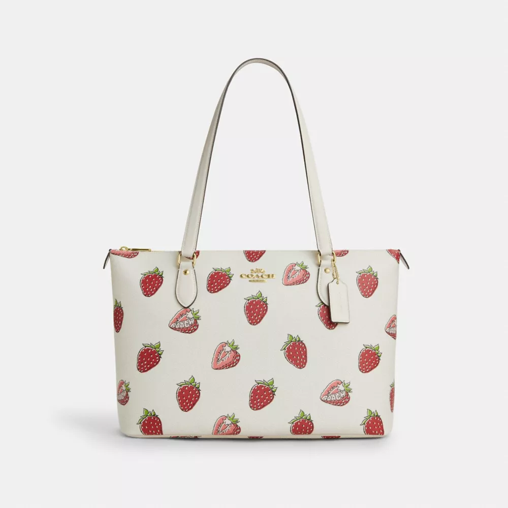 Сумка COACH Gallery Tote Bag With Strawberry Print