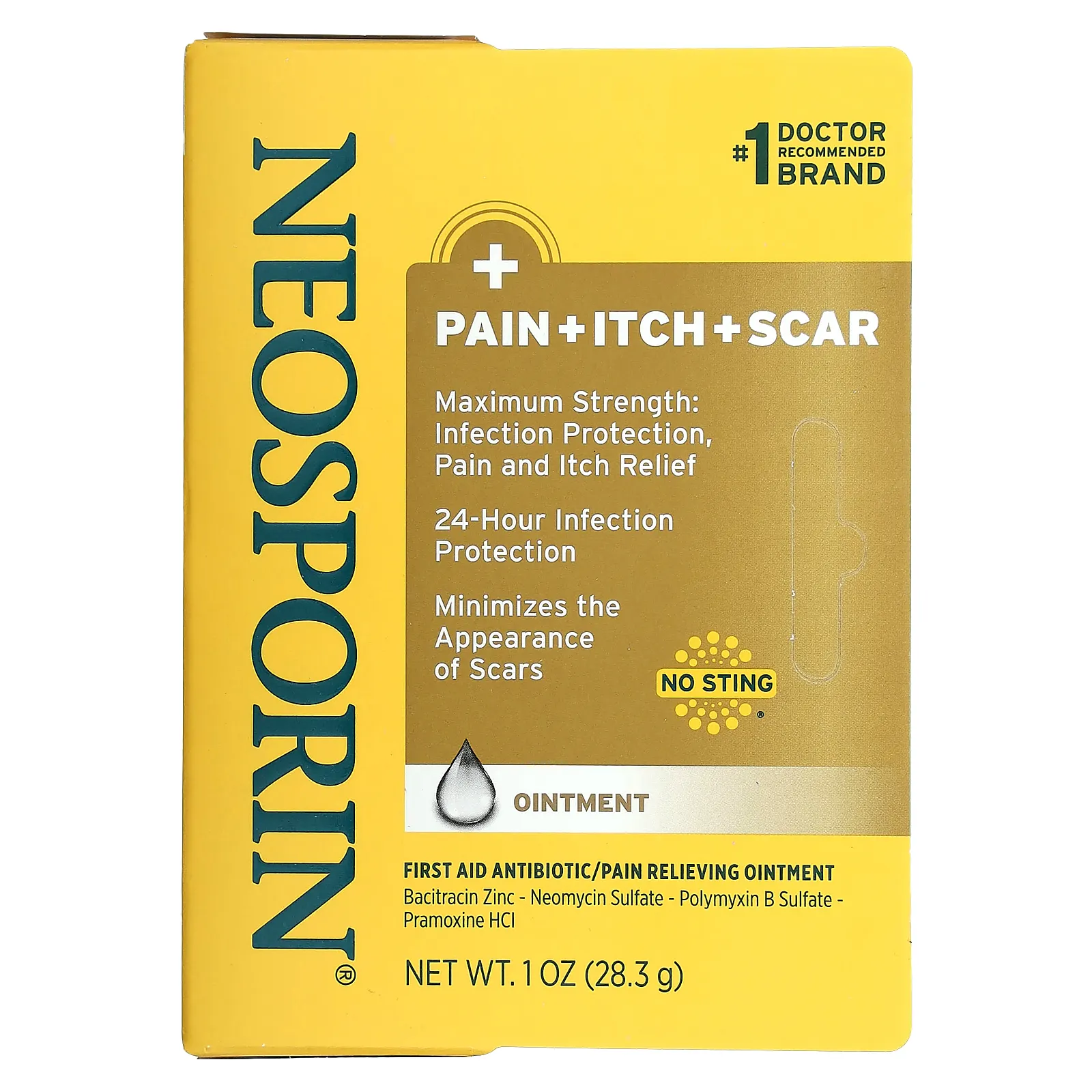 Neosporin, мазь от боли, зуда и шрамов, 28,3 г (1 унция)