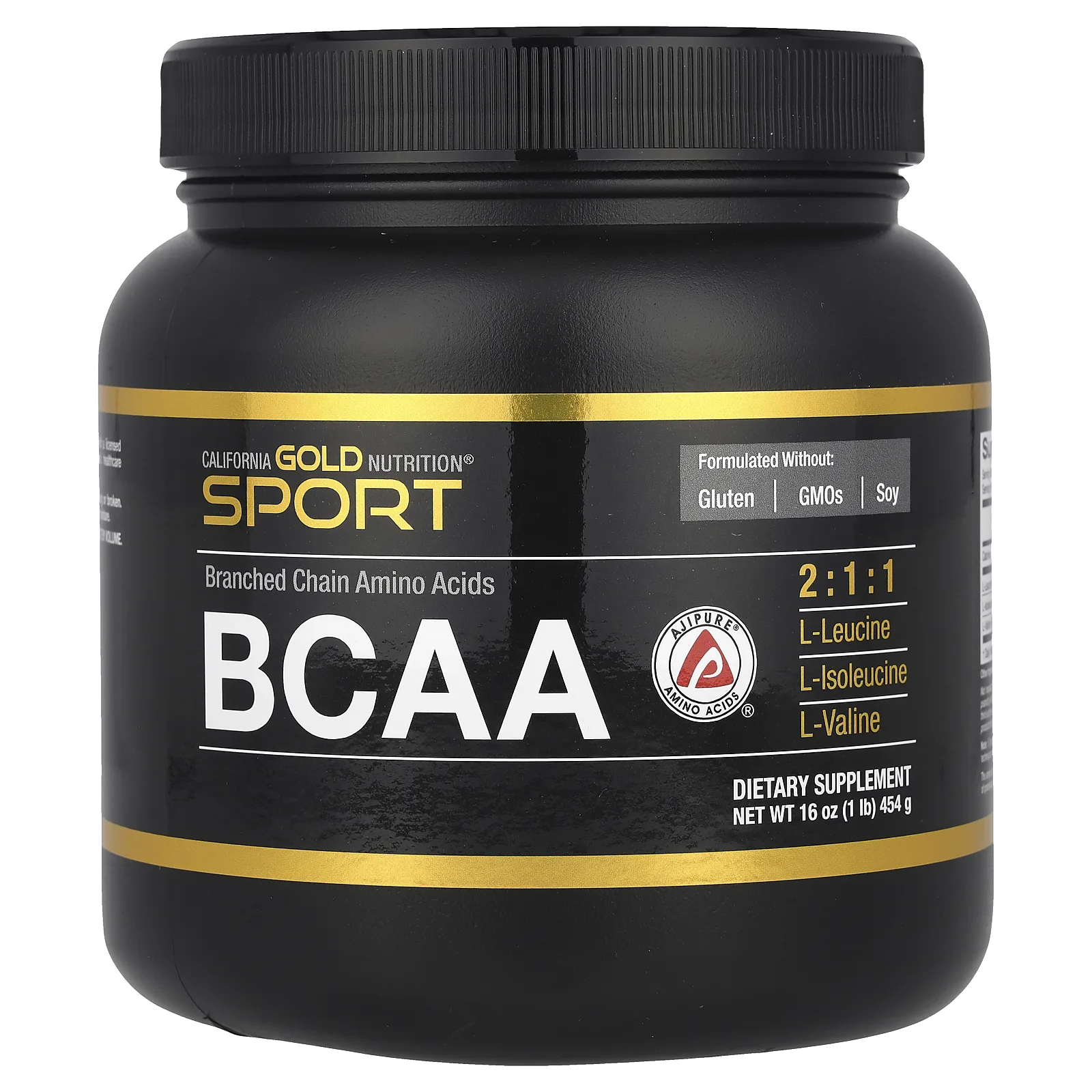 California Gold Nutrition, BCAA, AjiPure, аминокислоты с разветвленной цепью в порошке, 454 г (16 унций)