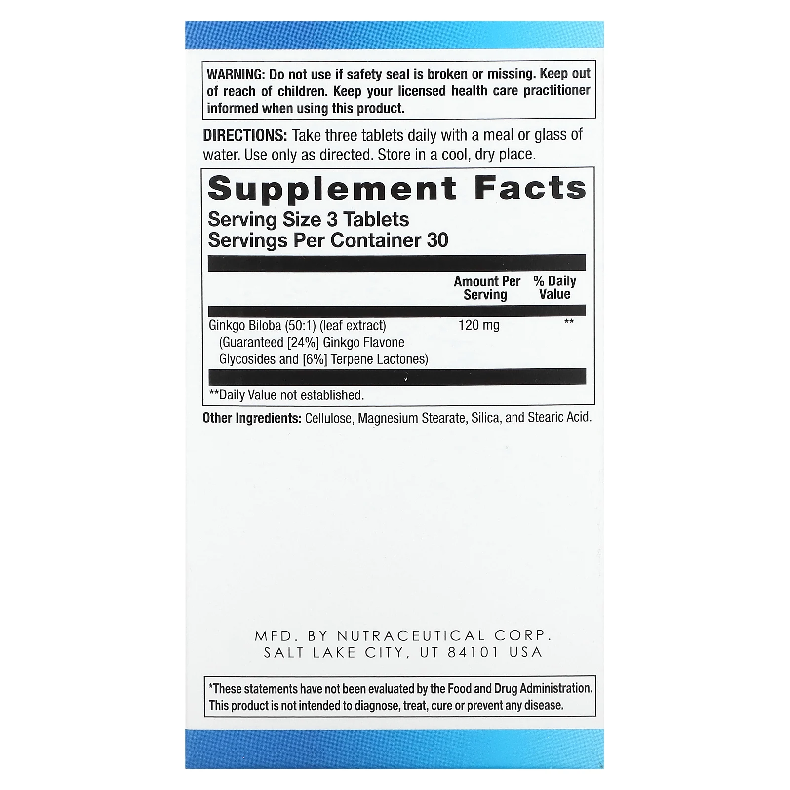 BodyGold, Ginkoba Brain Formula, 90 таблеток