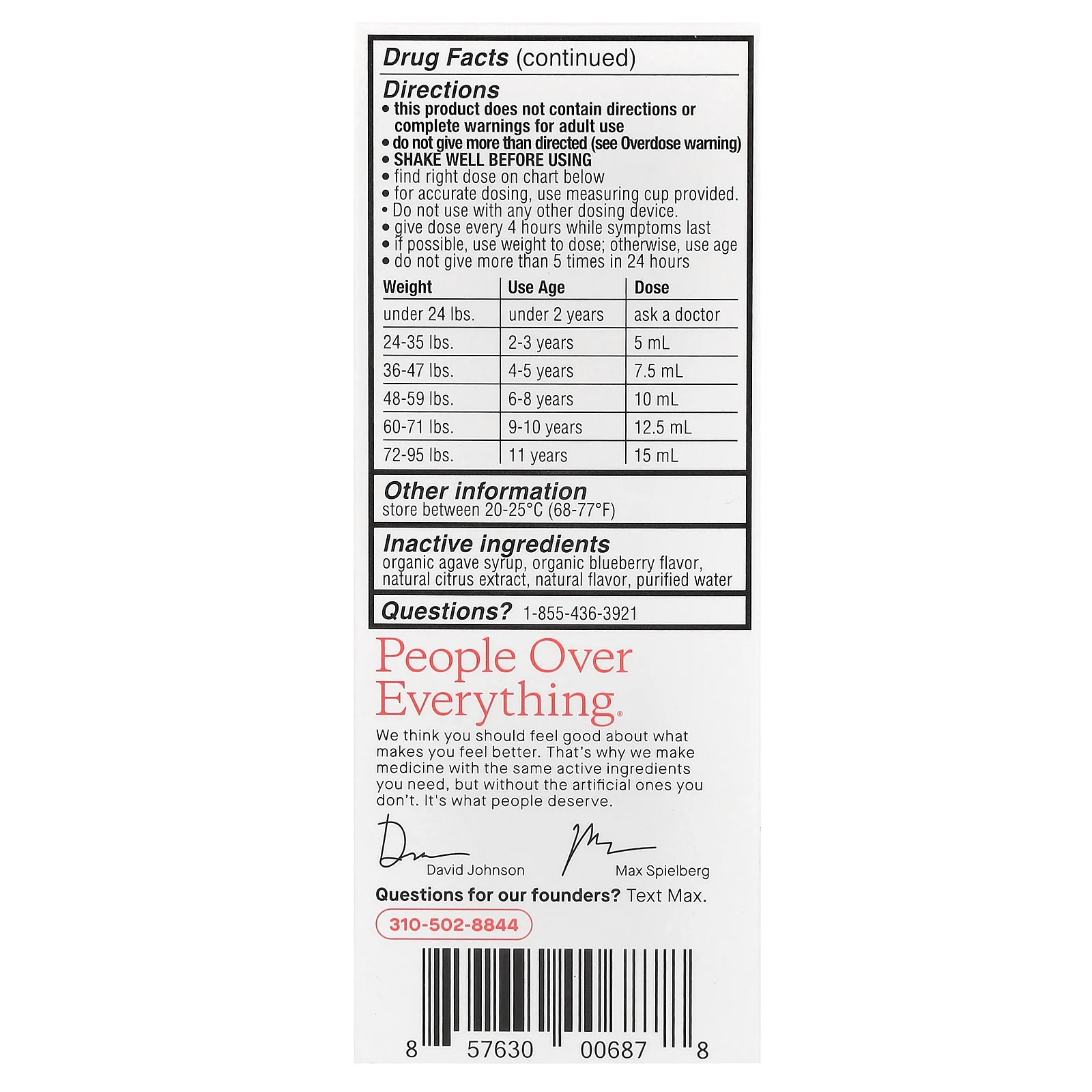 Genexa, Kid's Pain & Fever, для детей от 2 лет, органическая голубика, 118 мл (4 жидк. Унции)