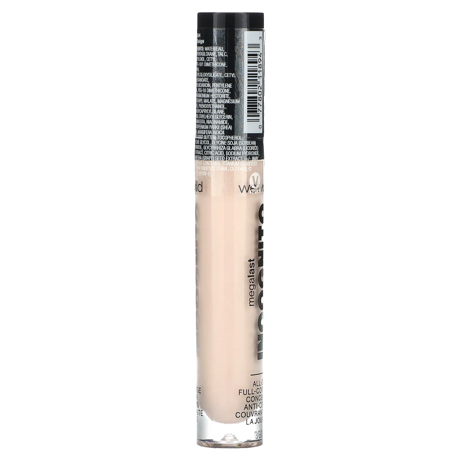 wet n wild, MegaLast Incognito, консилер с полным покрытием дня, светлый бежевый, 5,5 мл (0,18 жидк. унции)
