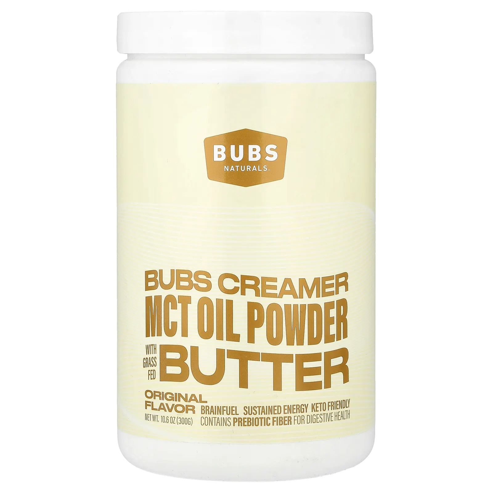 BUBS Naturals, Bubs Creamer, порошок из масла MCT с маслом от коров травяного откорма, оригинальный вкус, 300 г (10,6 унции)