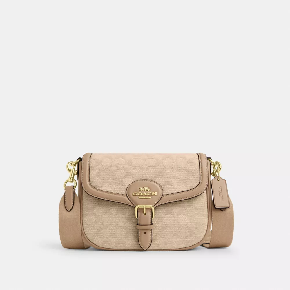 Сумка COACH Amelia Saddle Bag With Signature Canvas