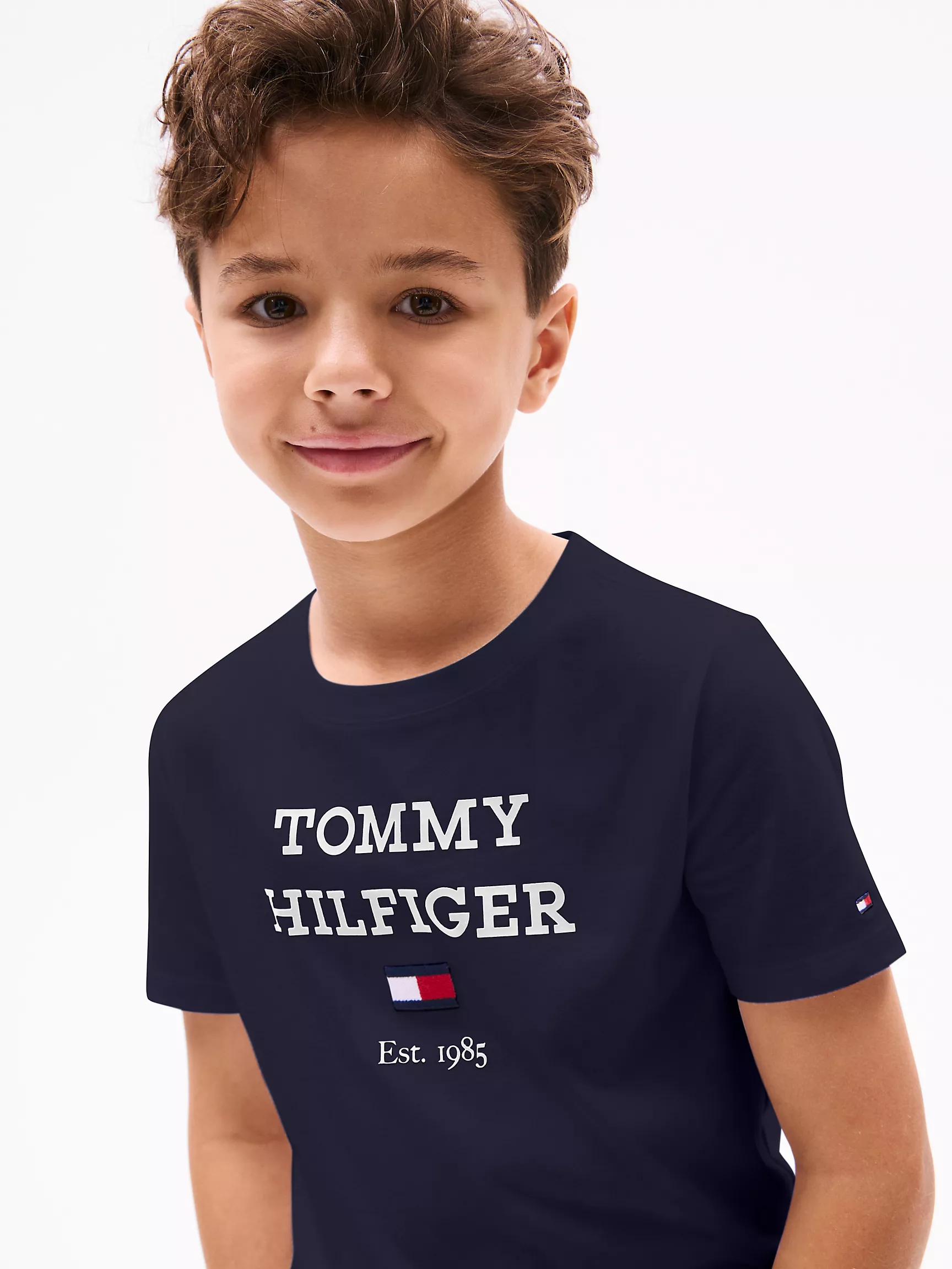 Футболка Tommy Hilfiger для мальчиков, Детская футболка с логотипом Hilfiger