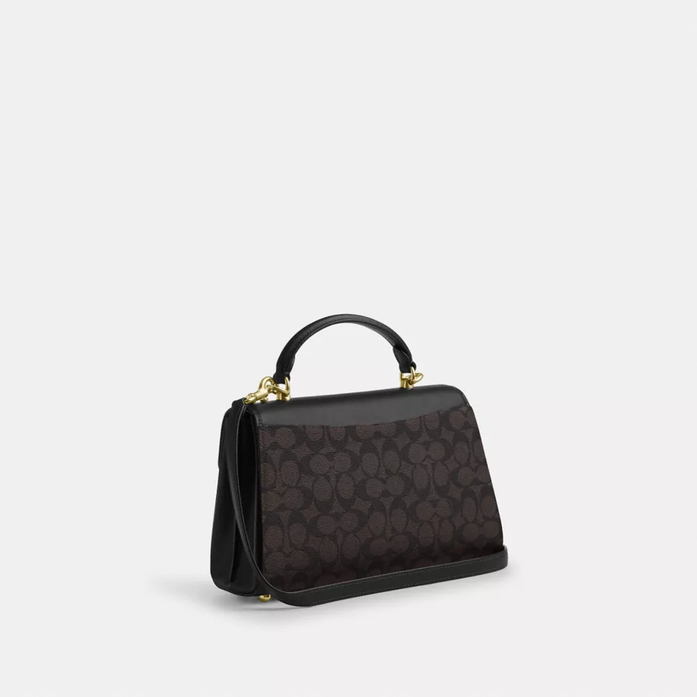 Сумка COACH Eliza Top Handle Bag In Signature Canvas