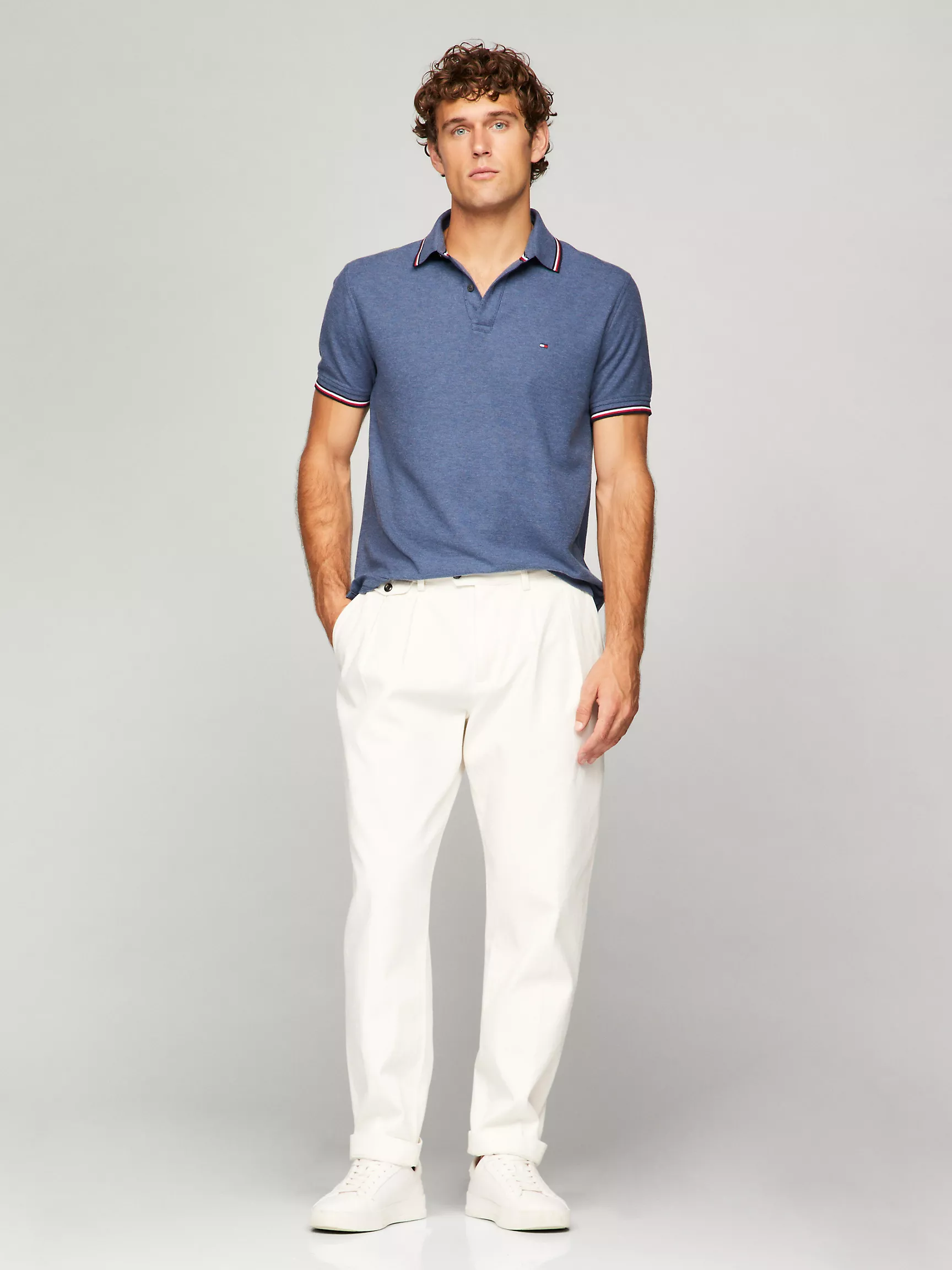 Мужское поло Tommy Hilfiger, Влагоотводящее поло Tommy стандартного кроя