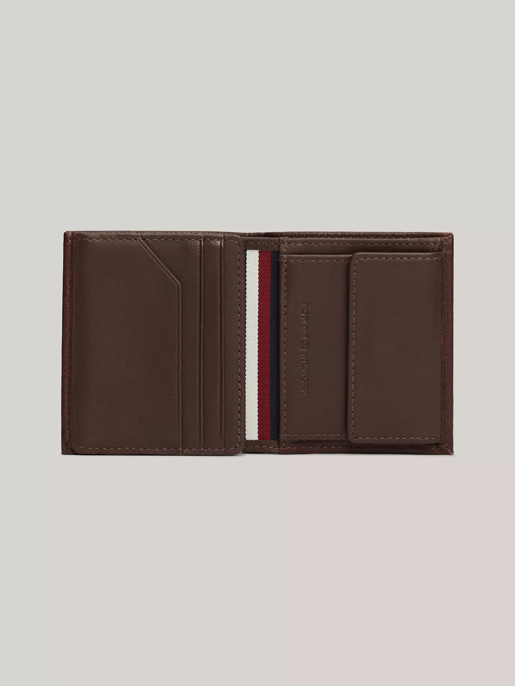 Мужской кошелек Tommy Hilfiger, Премиальный кожаный трехсекционный кошелек Tommy