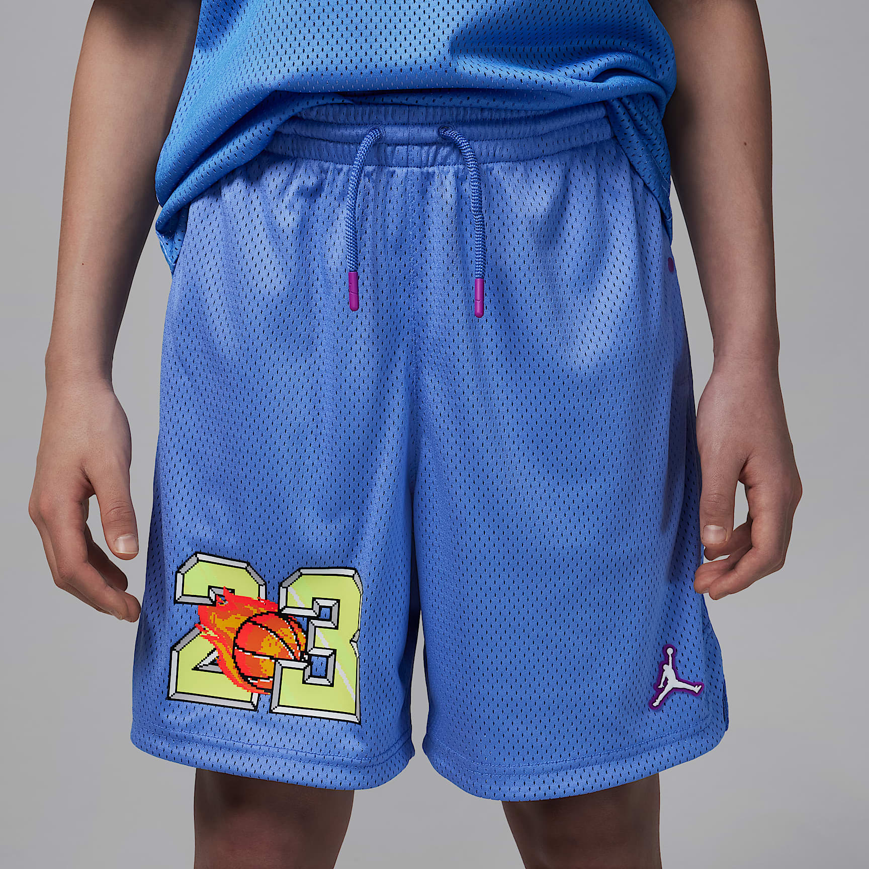 Jordan Customized Air Big Kids' Flame Shorts