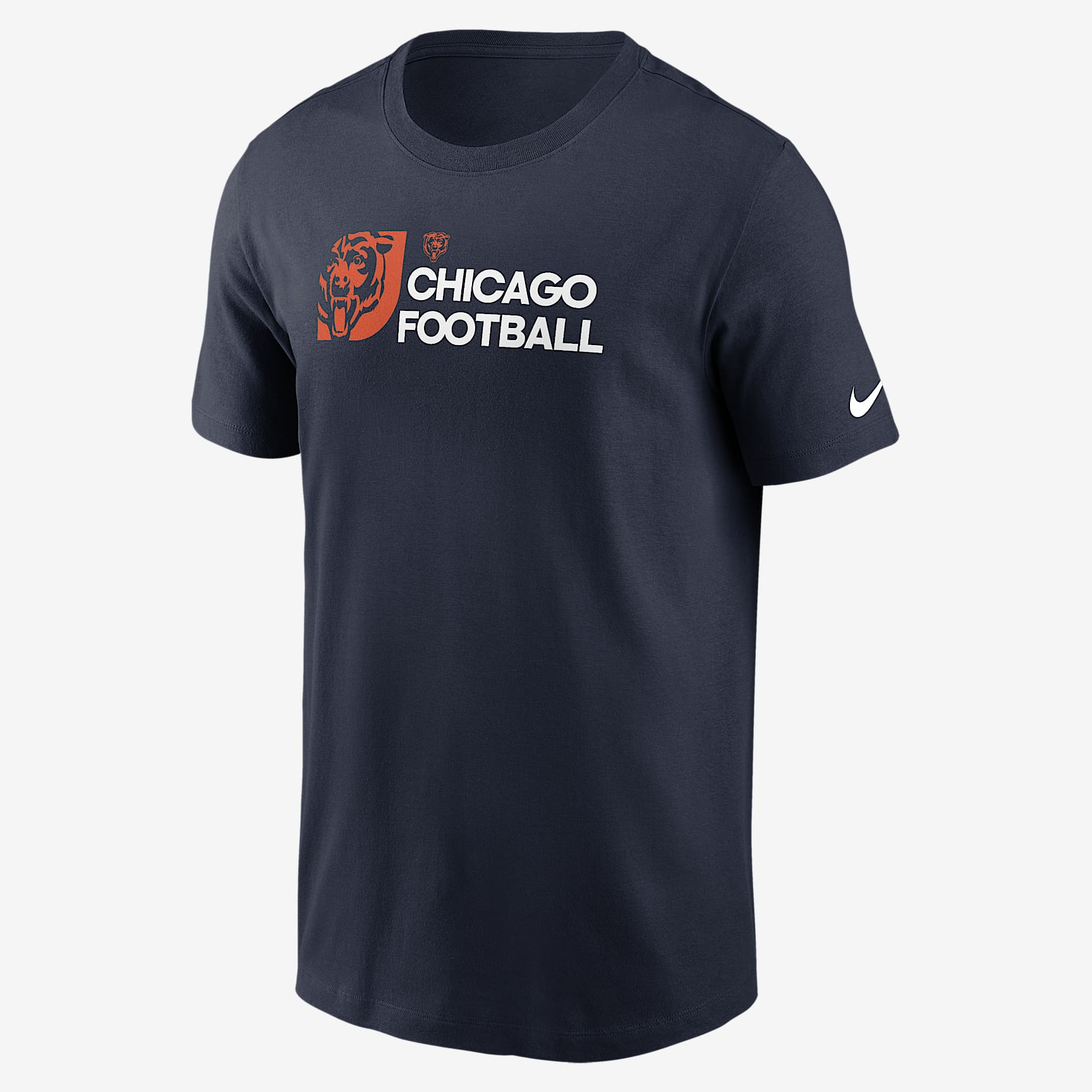 Chicago Bears Team Outline Essential T-Shirt Men's Nike NFL T-Shirt