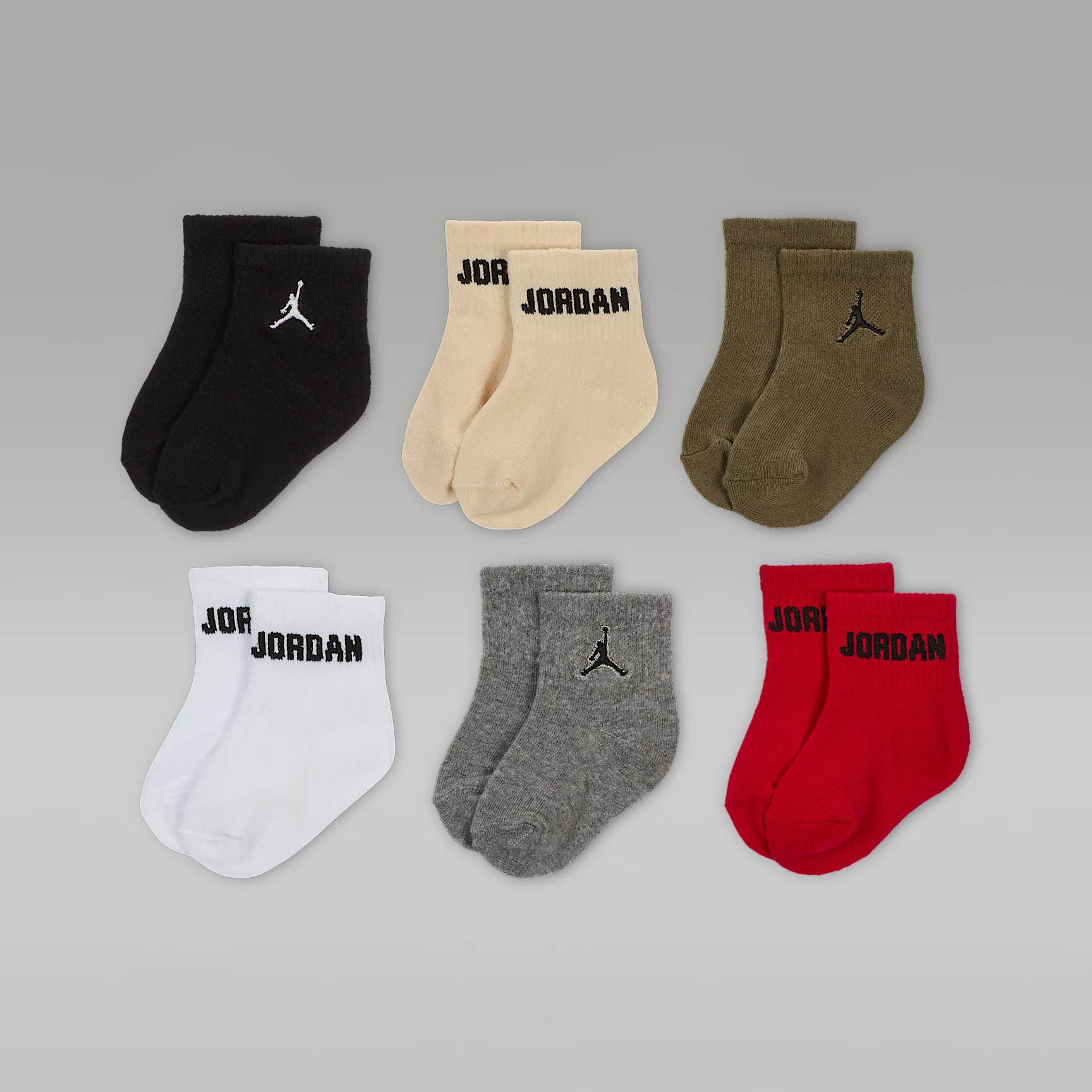 Jordan Everyday Essentials Baby /Toddler Ankle Socks (6 Pairs)