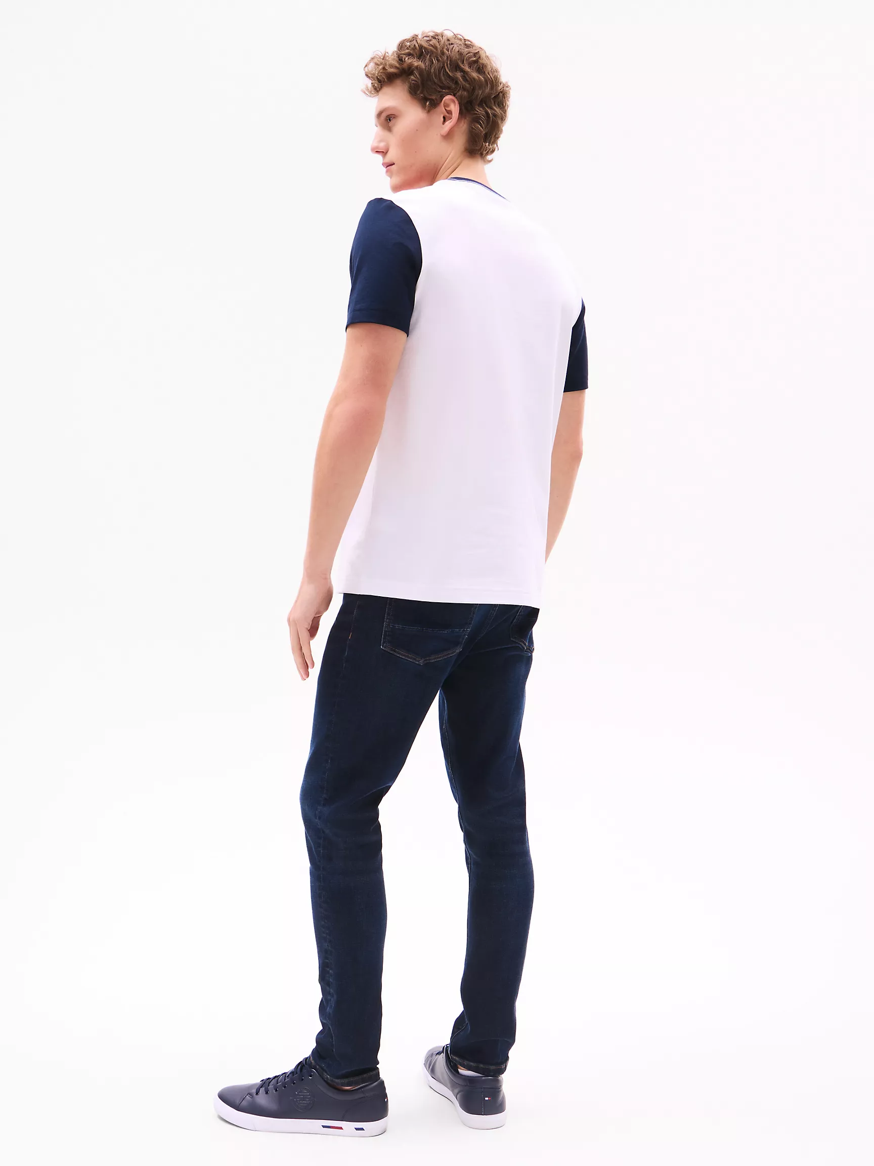 Мужская футболка Tommy Hilfiger, Футболка с флаговой полоской в блоковых цветах