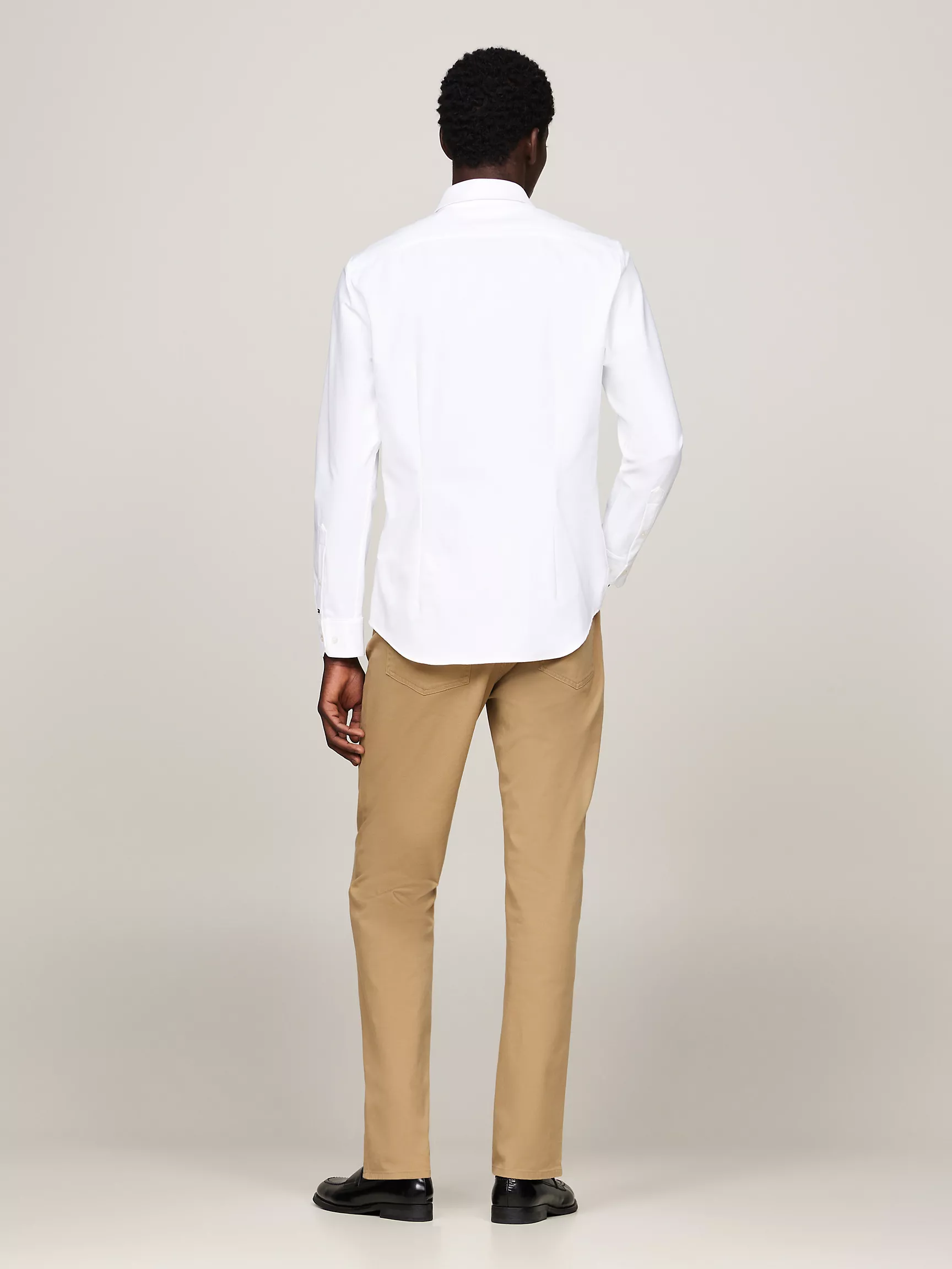 Мужская рубашка Tommy Hilfiger, Приталенная однотонная рубашка