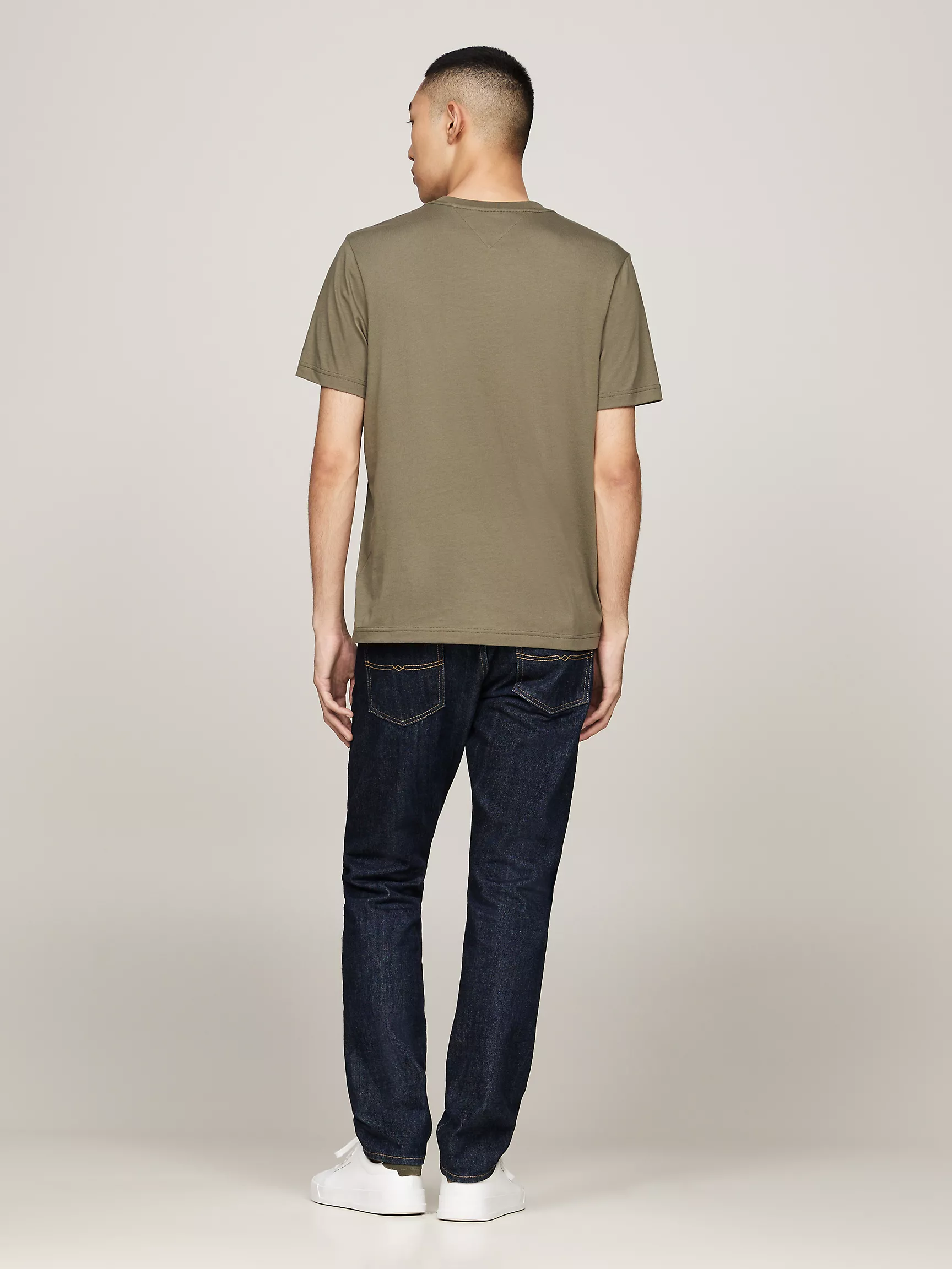 Мужская футболка Tommy Hilfiger, Футболка Tommy с ребристой вставкой и логотипом