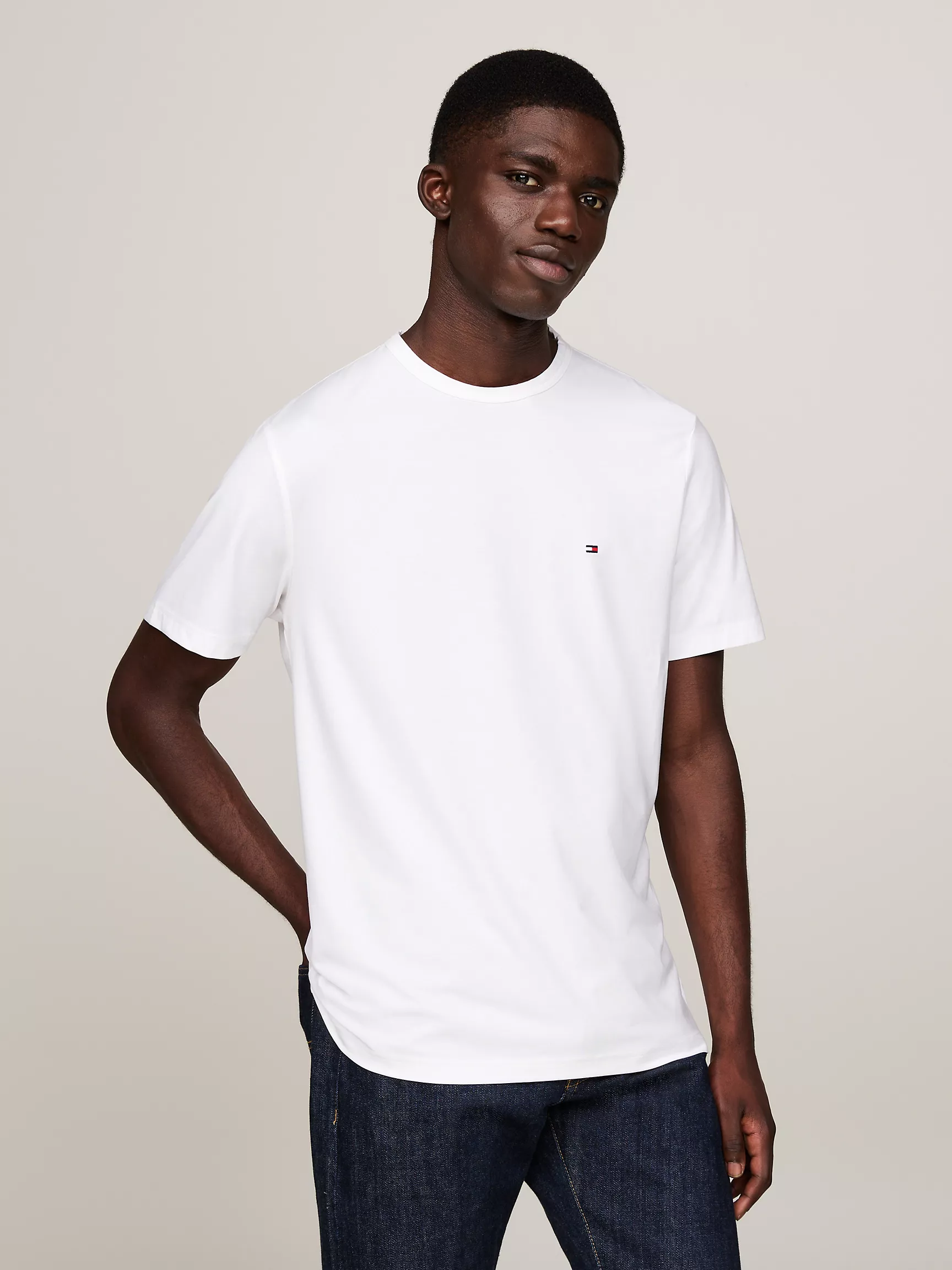Мужская футболка Tommy Hilfiger, Однотонная технологичная футболка
