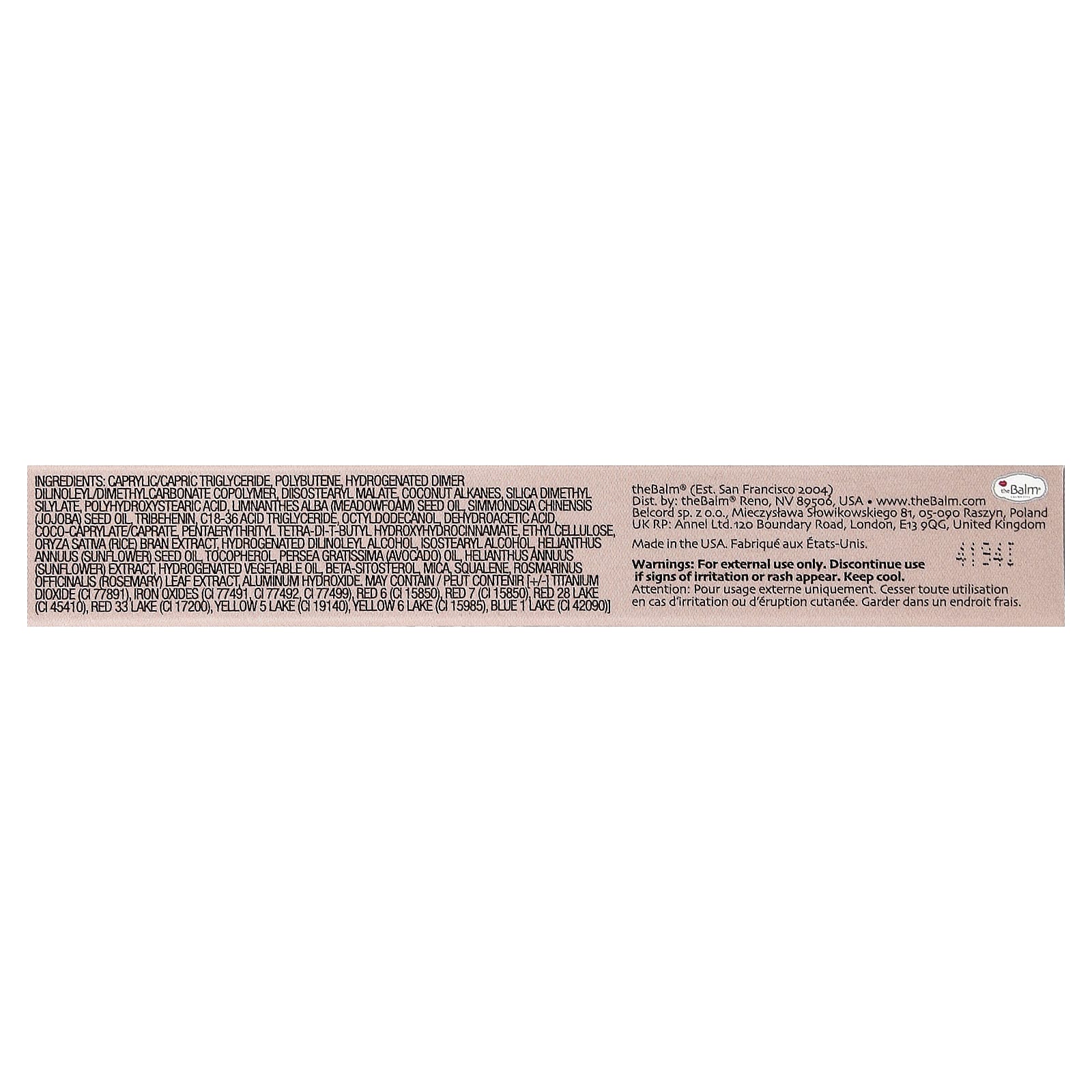 theBalm Cosmetics, масло для губ, Nude, Not Crude, 7 мл (0,23 жидк. унции)