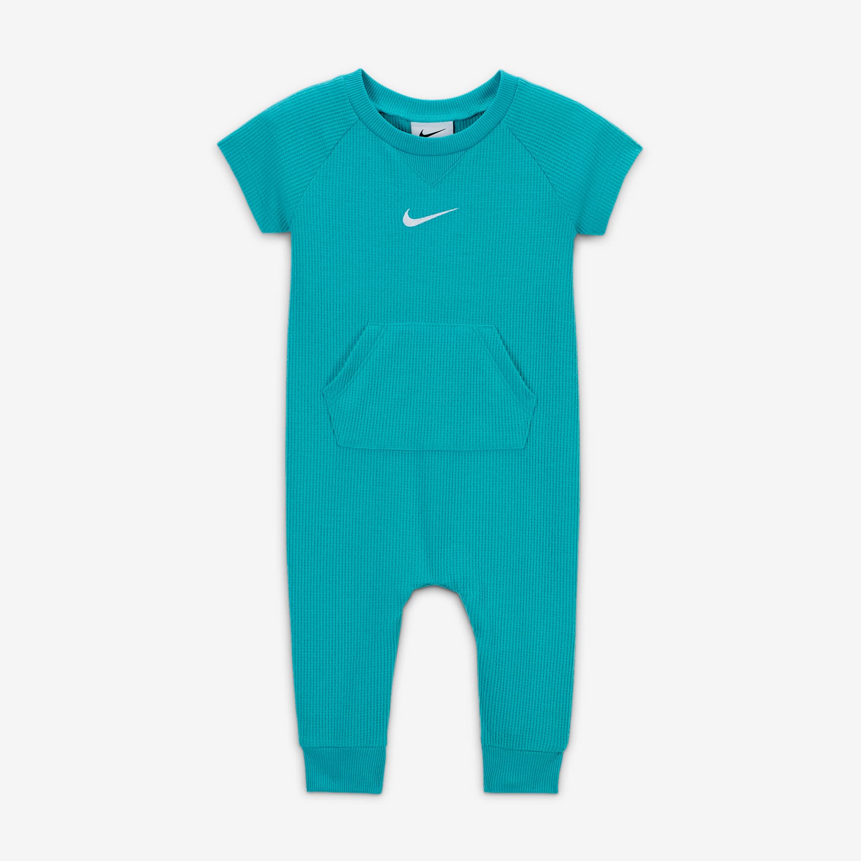 Nike Essentials Baby (0-9M) Short Sleeve Waffle Knit Coverall