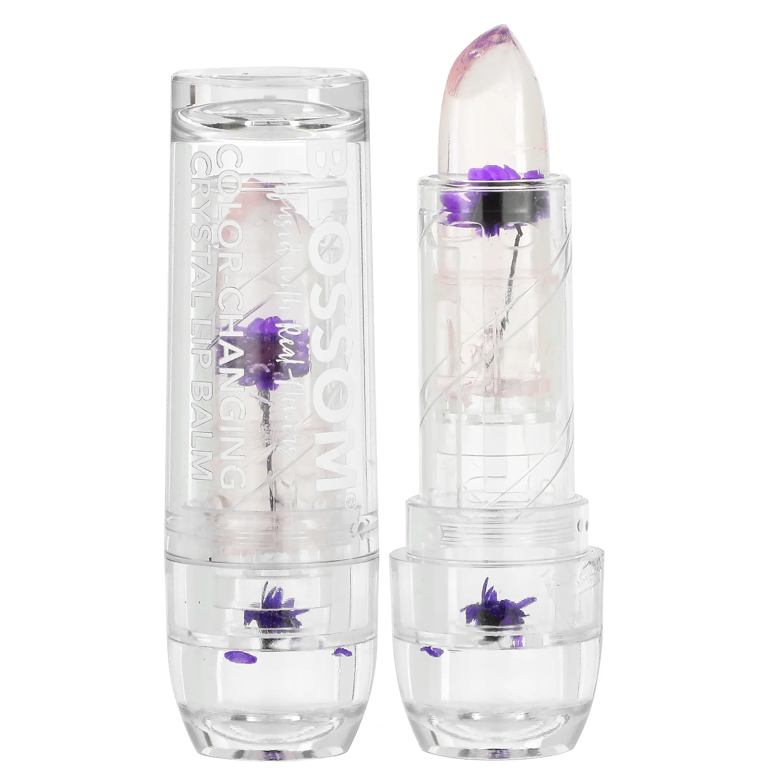 Blossom, Бальзам для губ, меняющий цвет, фиолетовый, 3 г