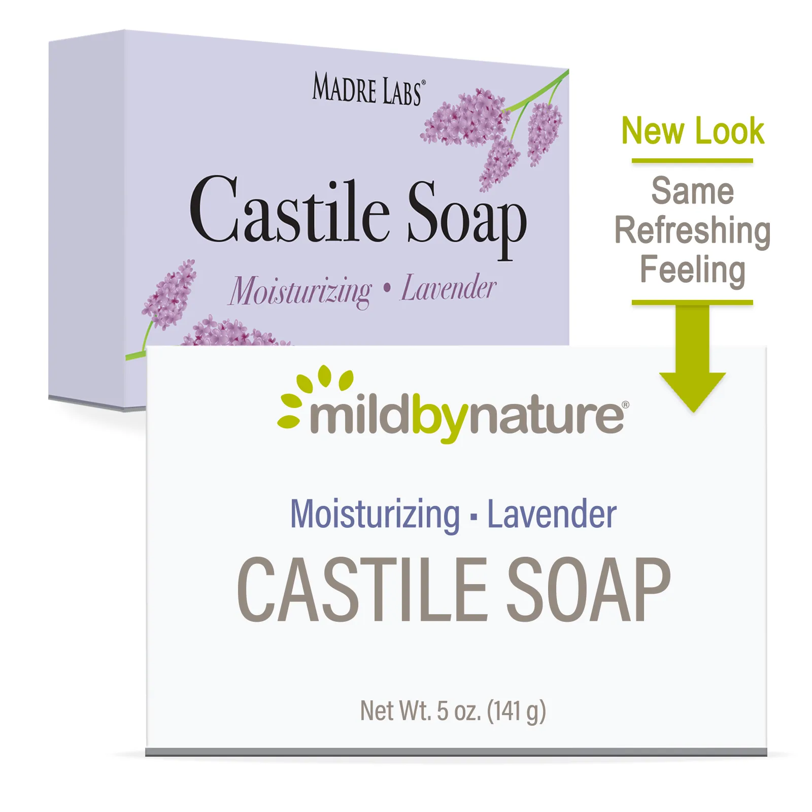Mild By Nature, кастильское мыло, с ароматом лаванды, 141 г (5 унций)