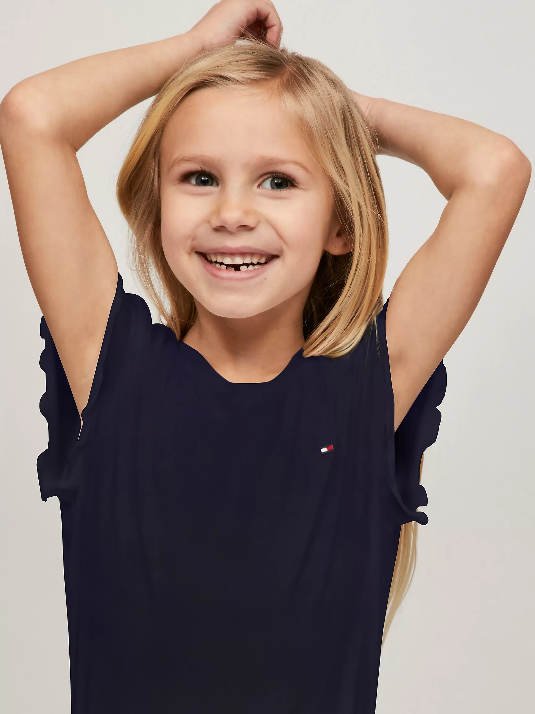 Топ для девочек Tommy Hilfiger, Детская футболка с рукавами-воланами