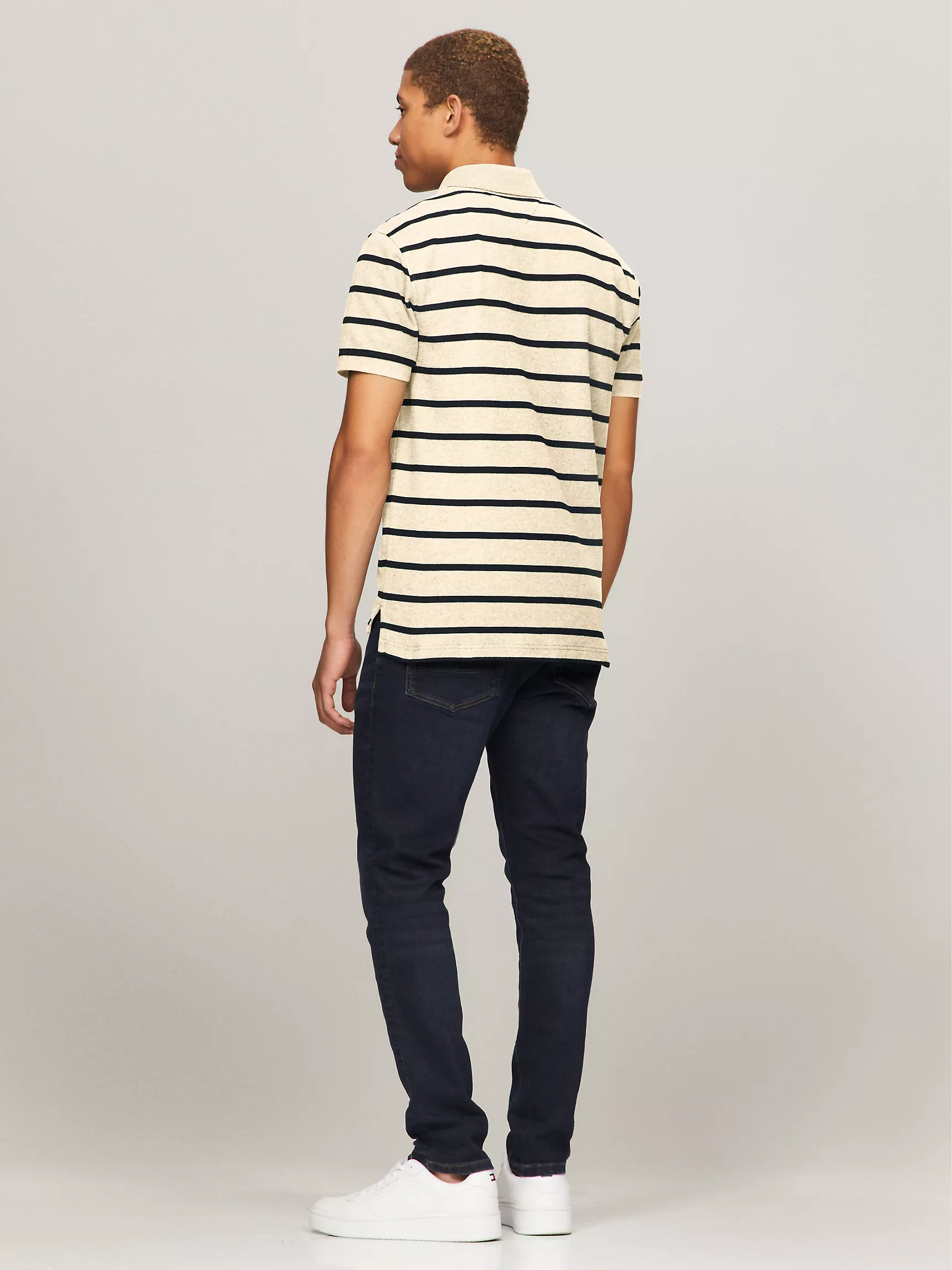 Мужское поло Tommy Hilfiger, Полосатое влагоотводящее поло стандартного кроя