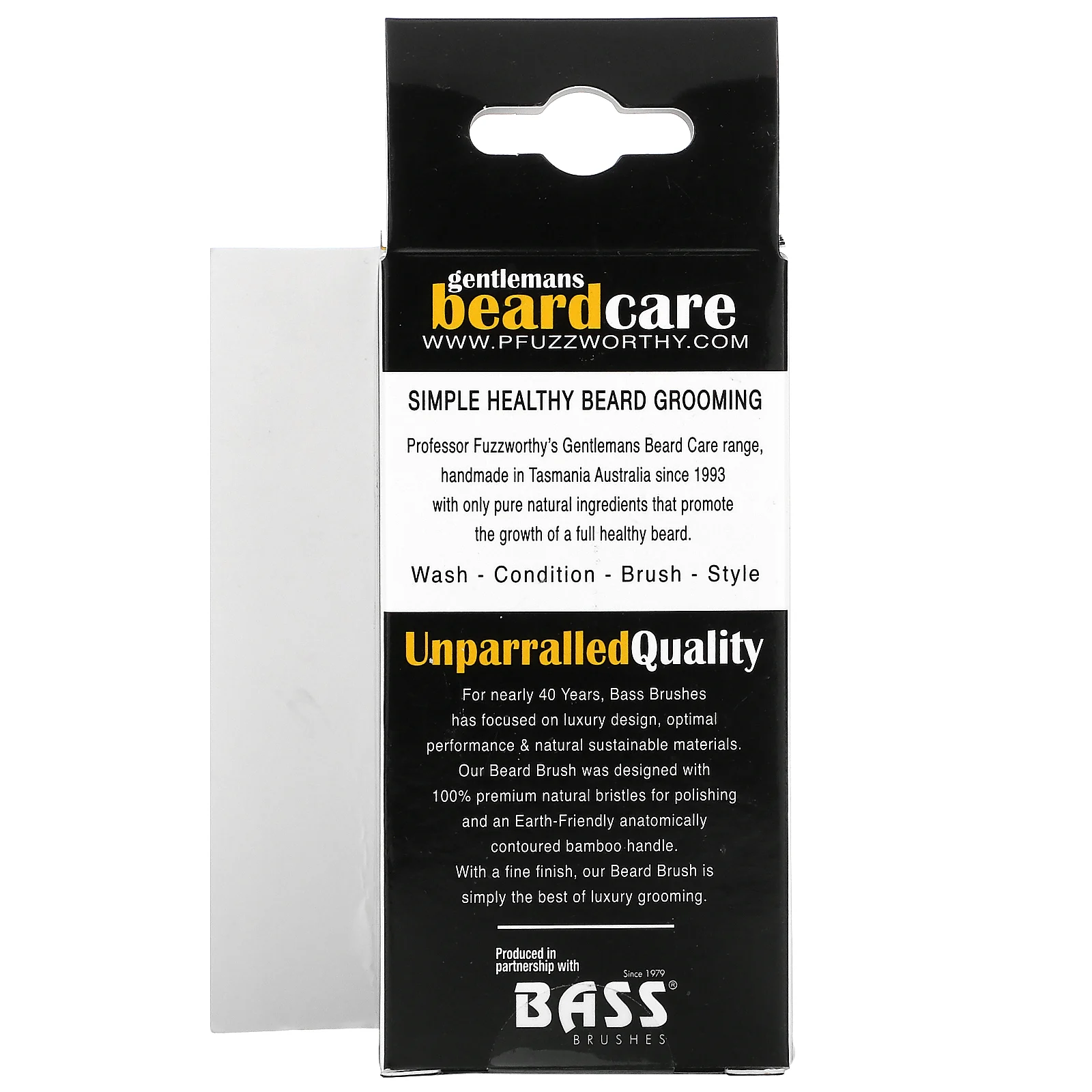 Professor Fuzzworthy's, Gentlemans Beard Brush, 100% натуральная щетина кабана, 1 шт.