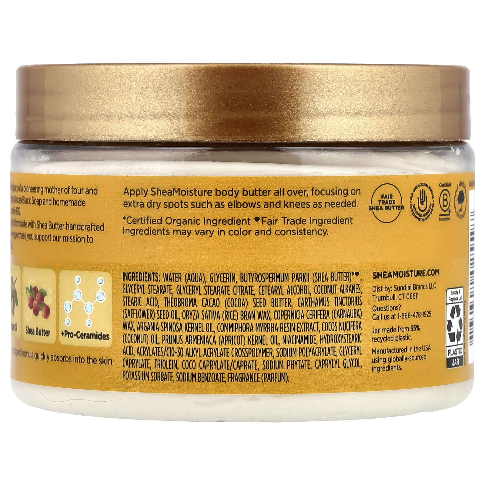 SheaMoisture, глубоко увлажняющее масло для тела, необработанное масло ши, 326 г (11,5 унции)