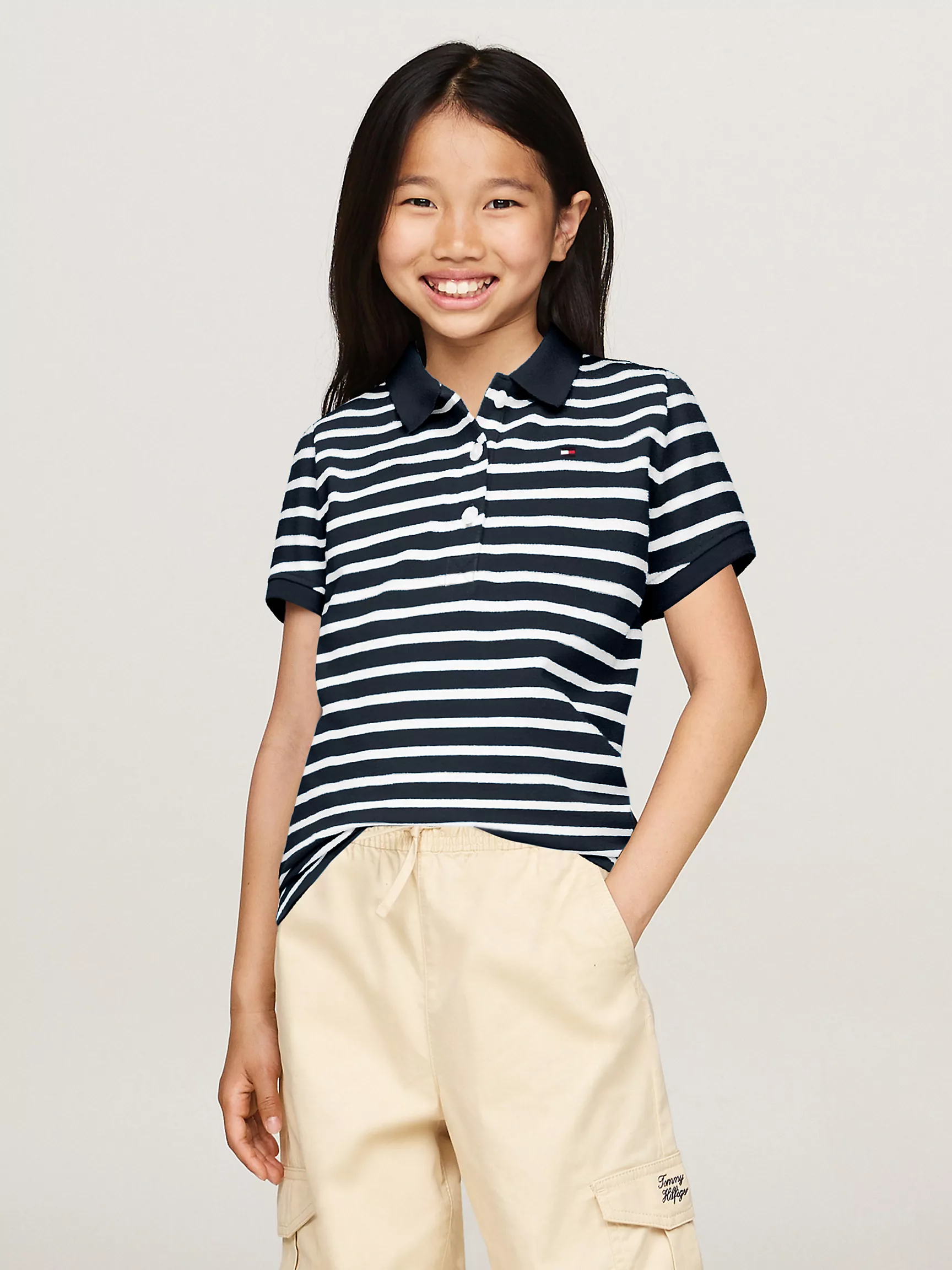 Рубашка-поло для девочек Tommy Hilfiger, Детское полосатое поло