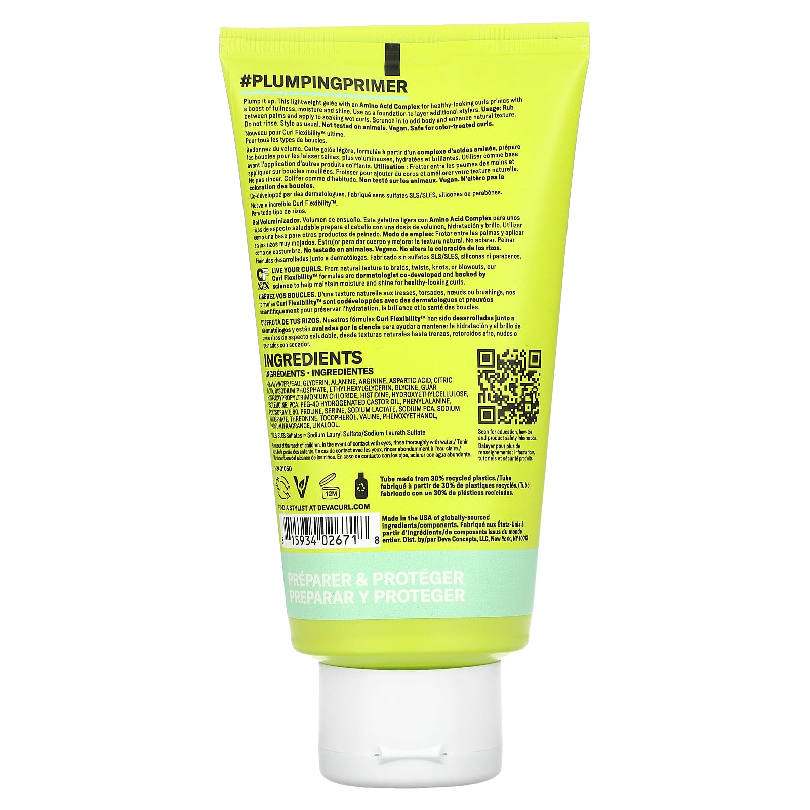 DevaCurl, Plumping Primer, Body-Building Gelee, 147 мл (5 жидк. Унций)