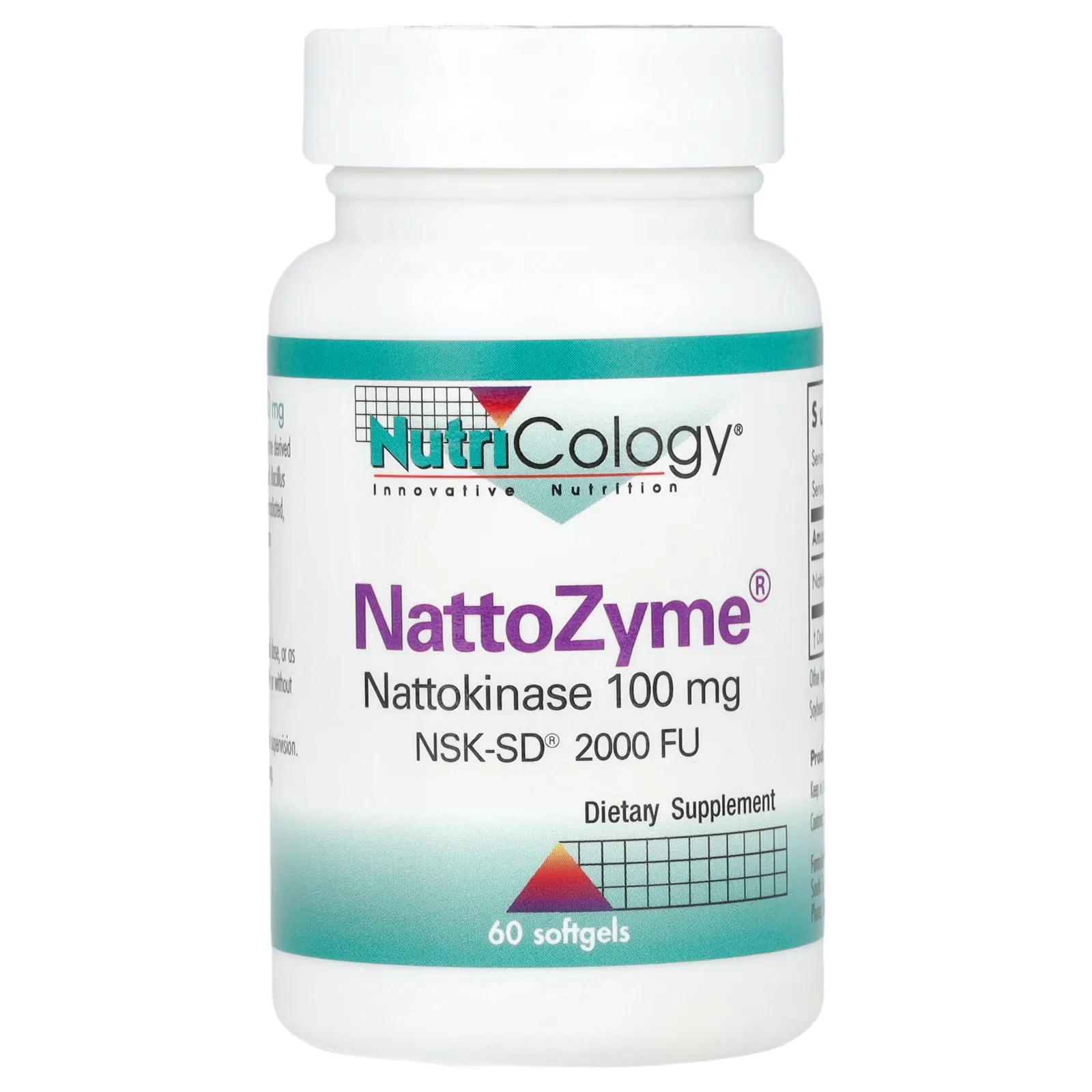 Nutricology, NattoZyme, 100 мг, 60 мягких таблеток
