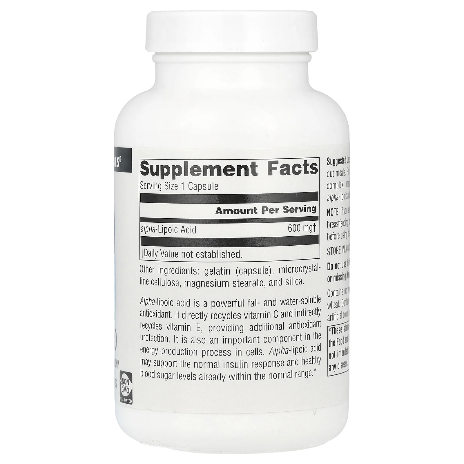 Source Naturals, Альфа-липоевая кислота, 600 мг, 120 капсул