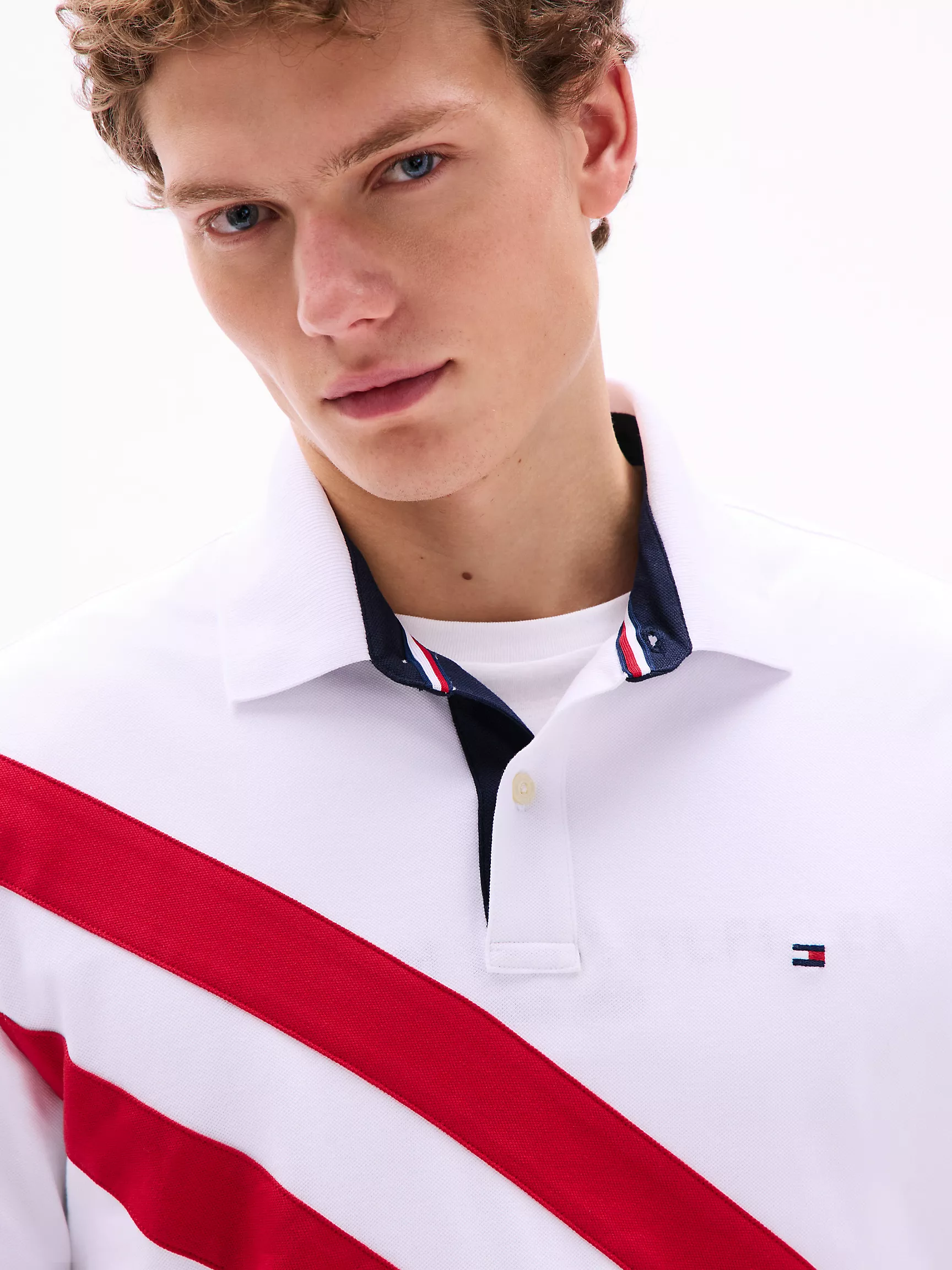 Мужское поло Tommy Hilfiger, Стандартное поло с полосками в стиле Banner