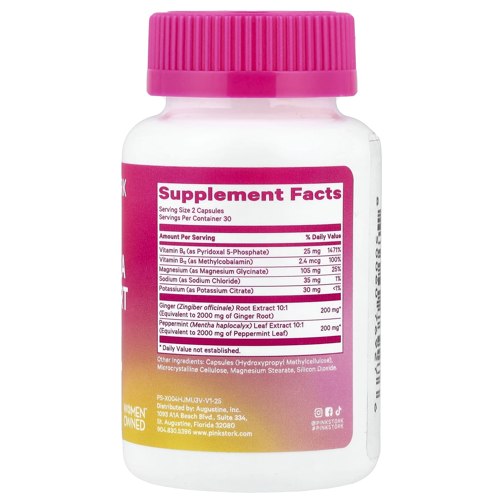 Pink Stork, средство от тошноты, 60 капсул