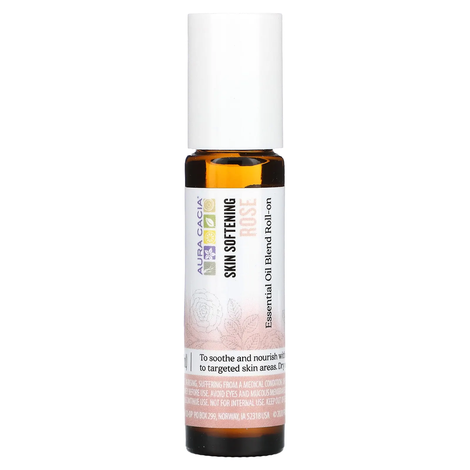 Aura Cacia, Смесь эфирных масел, шарики для смягчения кожи, роза, 9,2 мл (0,31 жидк. Унции)