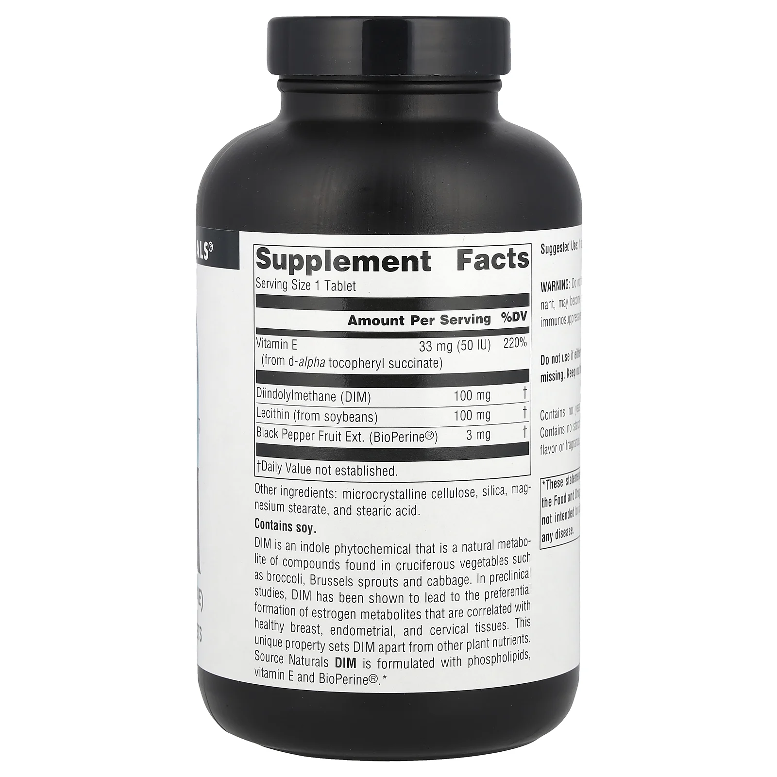 Source Naturals, DIM (дииндолилметан), 100 мг, 180 таблеток