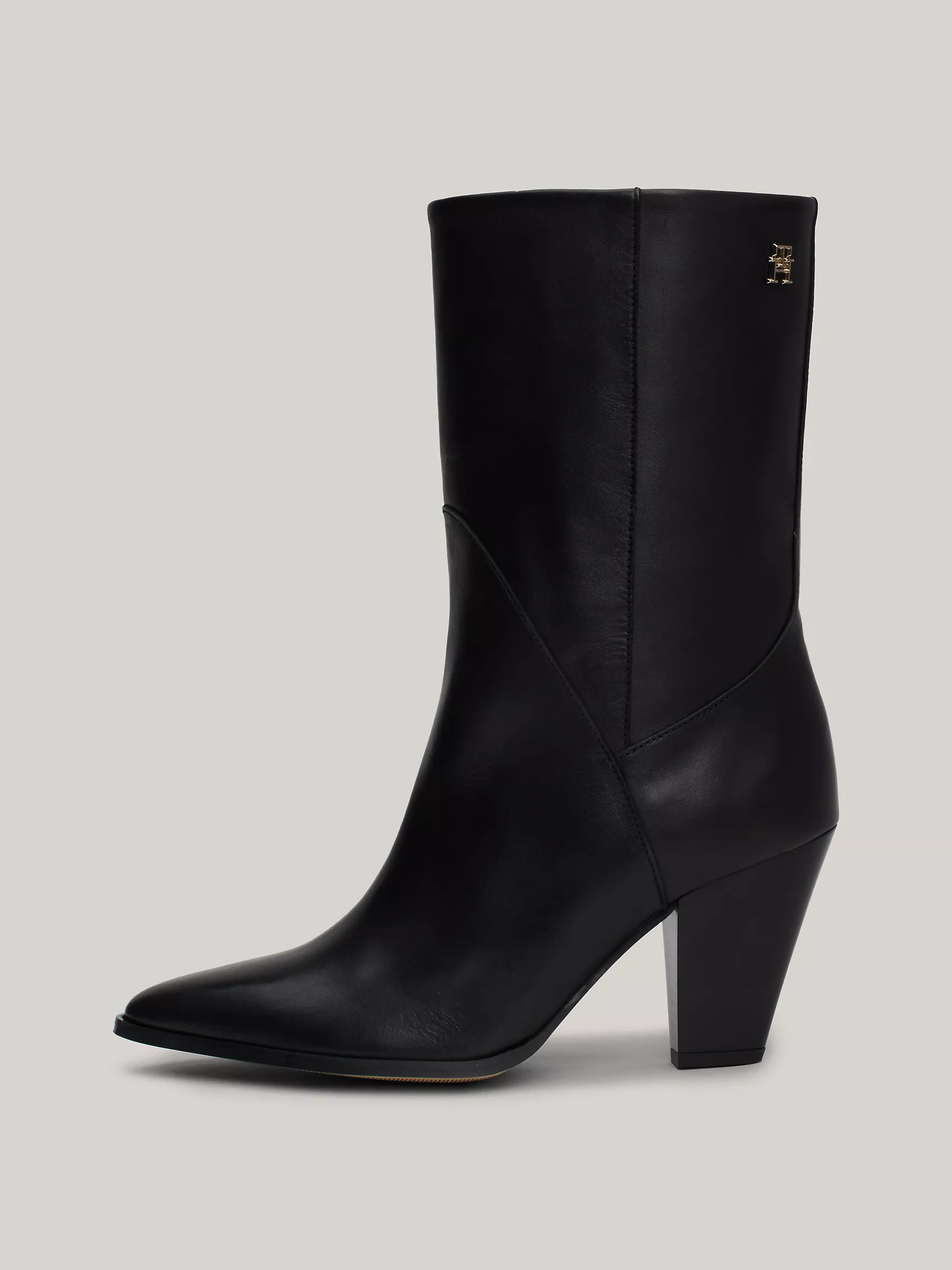 Женские ботинки Tommy Hilfiger, Кожаные ковбойские сапоги на каблуке