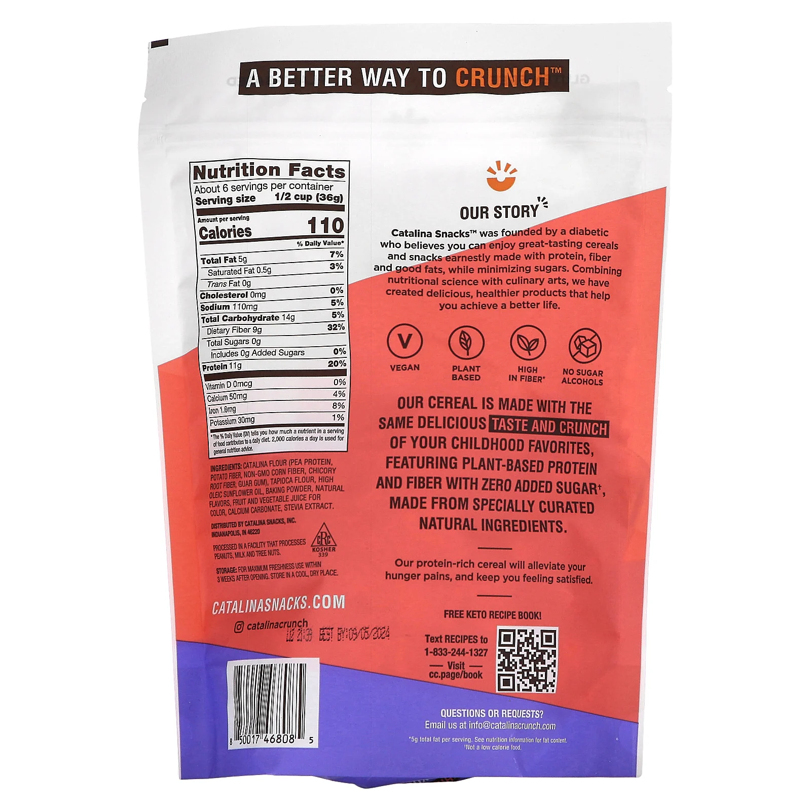 Catalina Crunch, Keto Friendly, фруктовые хлопья, 227 г (8 унций)